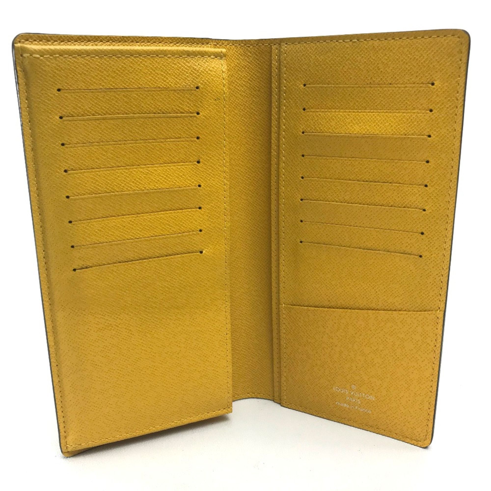 Louis Vuitton Louis Vuitton M42087 Taiga Long Wallet Jaune yellow Size ONE SIZE - 5 Thumbnail