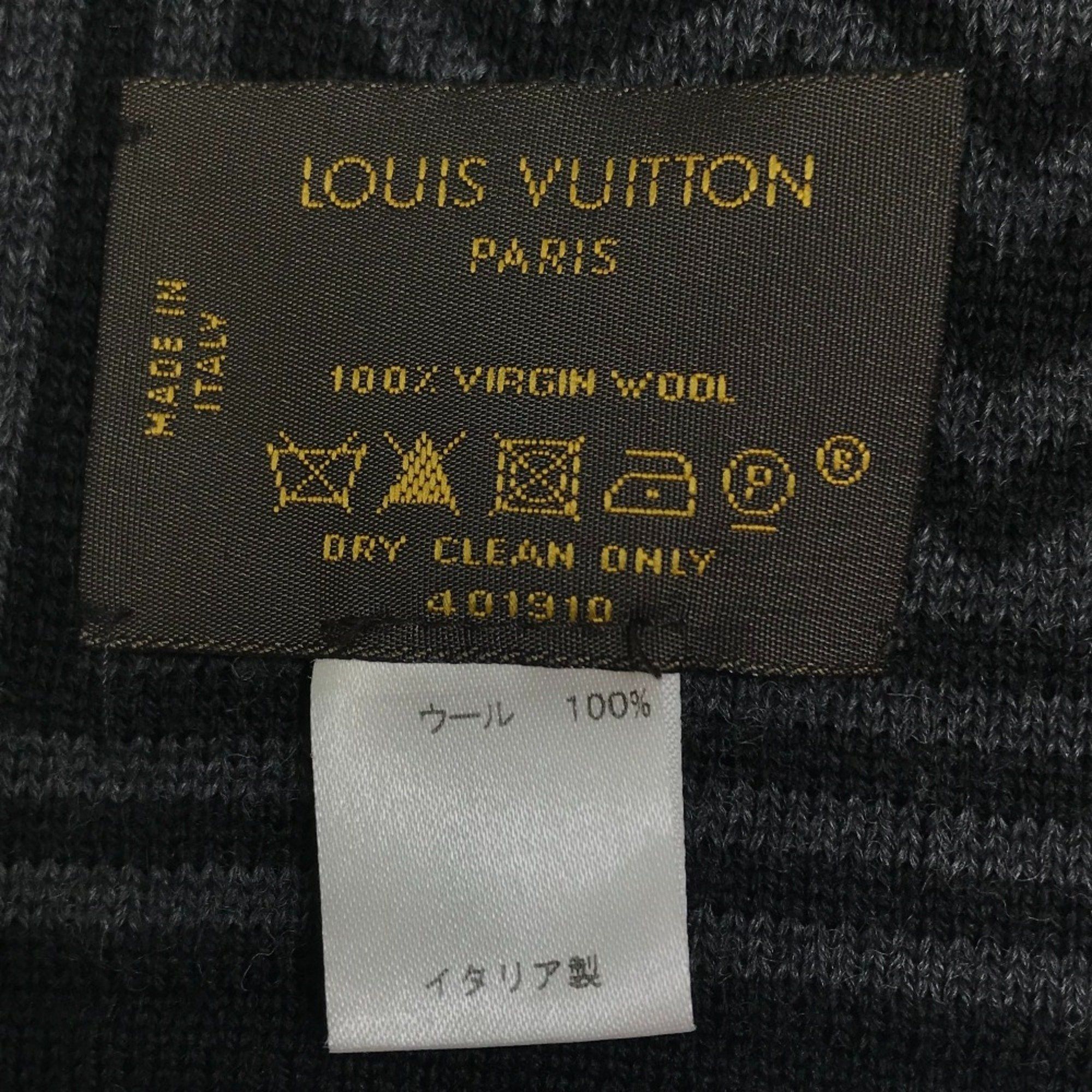 Louis Vuitton Louis Vuitton 401910 Logo pattern Scarf Black /Gray Size ONE SIZE - 11 Thumbnail