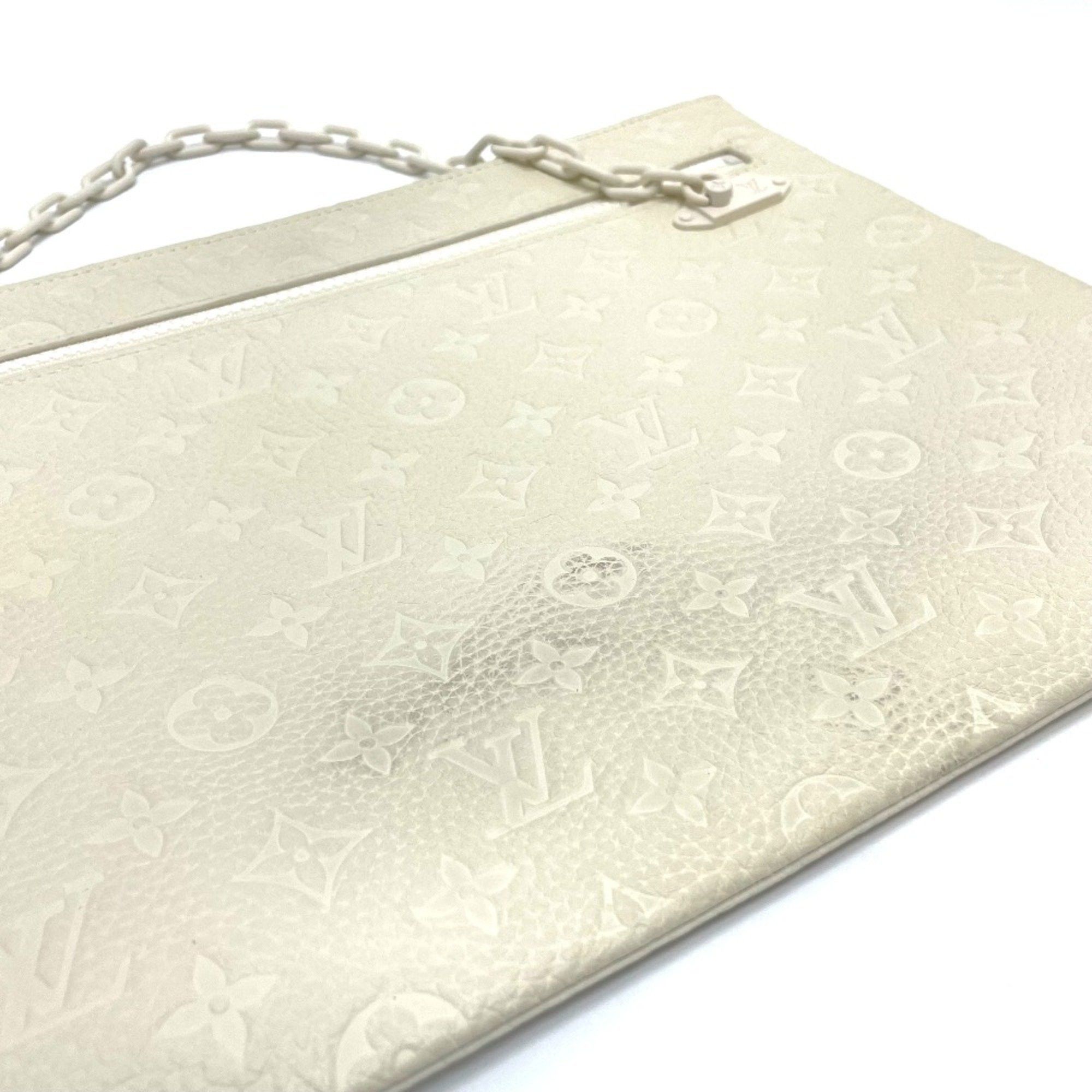Louis Vuitton Louis Vuitton M67462 Taurillon ClemenceMonogram Bag Virgil Abloh Clutch bag Blanc White Size ONE SIZE - 3 Thumbnail