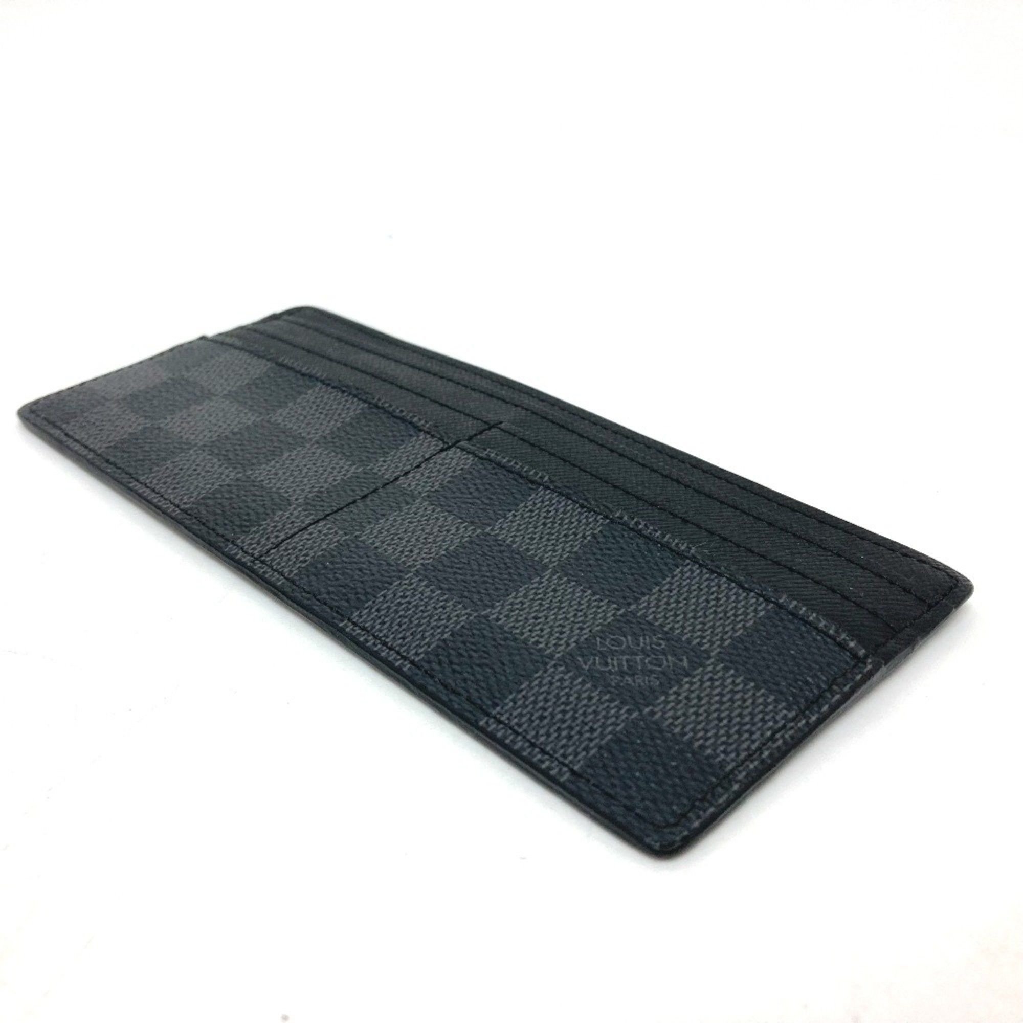 Louis Vuitton Louis Vuitton Damier Graphite Fashion Accessories Card Case Black Size ONE SIZE - 4 Thumbnail