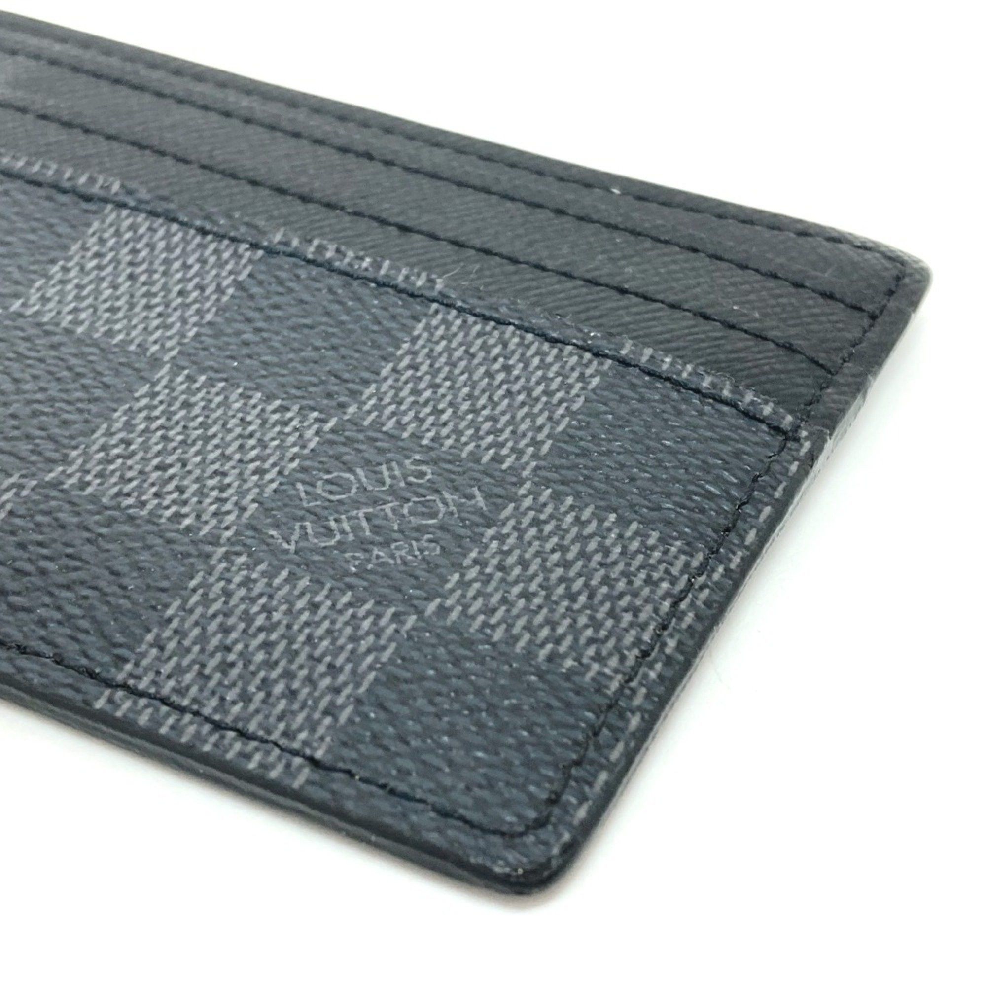 Louis Vuitton Louis Vuitton Damier Graphite Fashion Accessories Card Case Black Size ONE SIZE - 7 Thumbnail