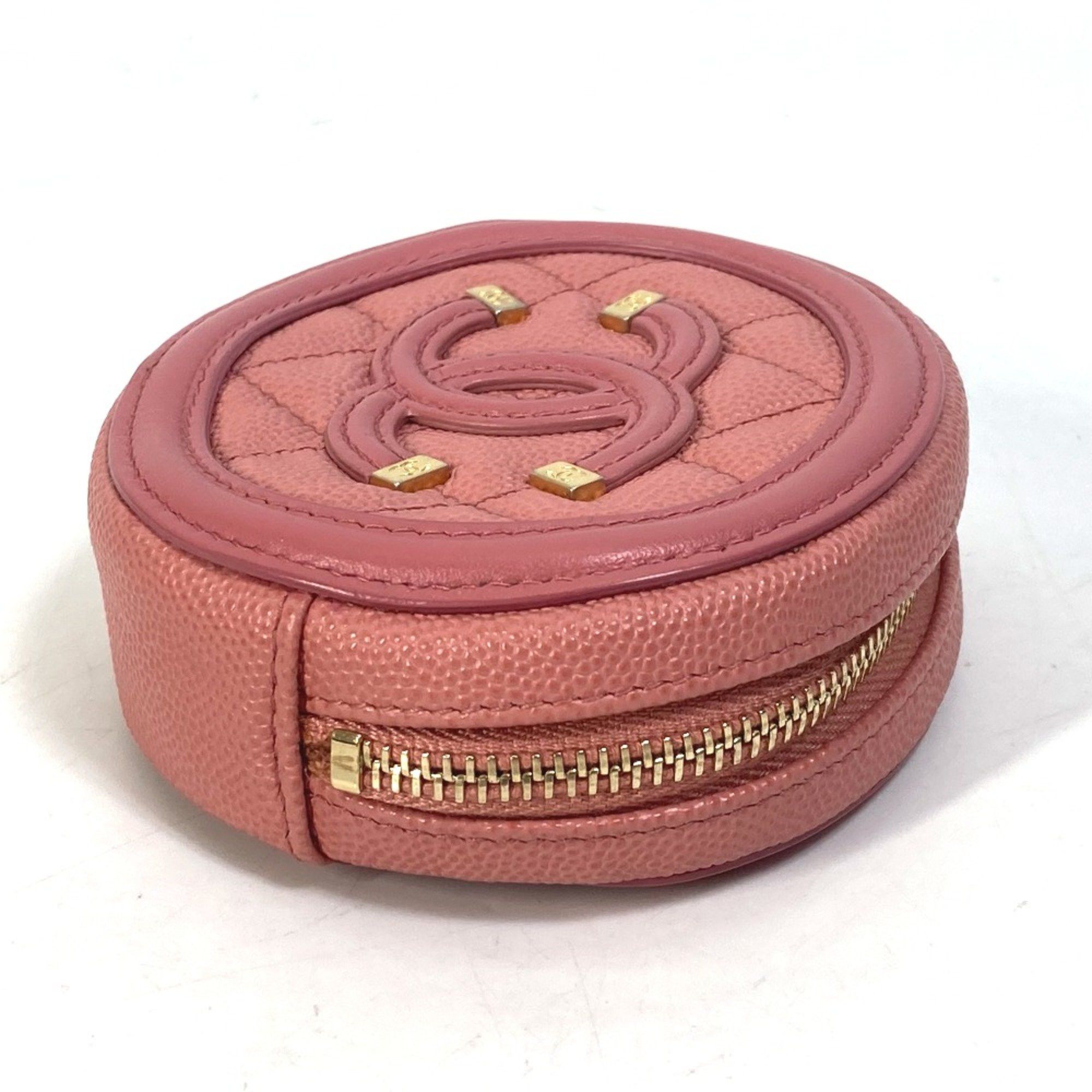 Chanel Chanel Wallet Coin Compartment Round CC Mark coin purse pink Size ONE SIZE - 4 Thumbnail