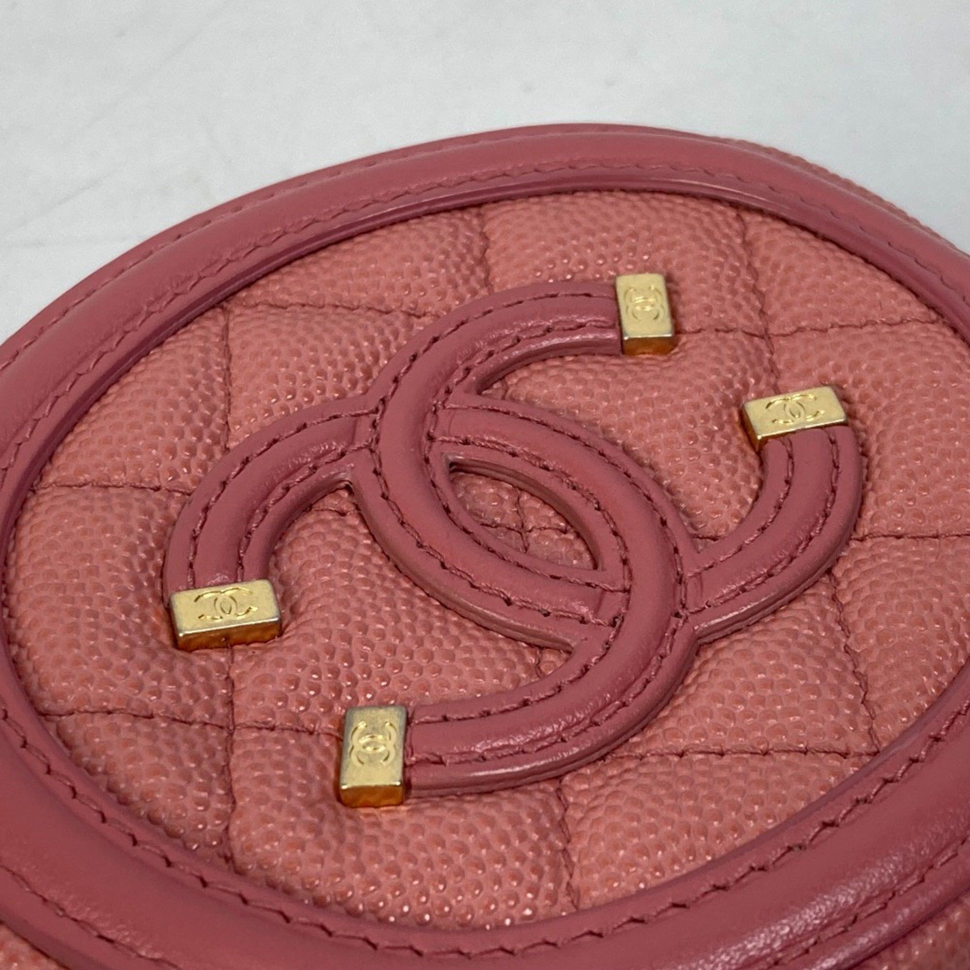 Chanel Chanel Wallet Coin Compartment Round CC Mark coin purse pink Size ONE SIZE - 5 Thumbnail