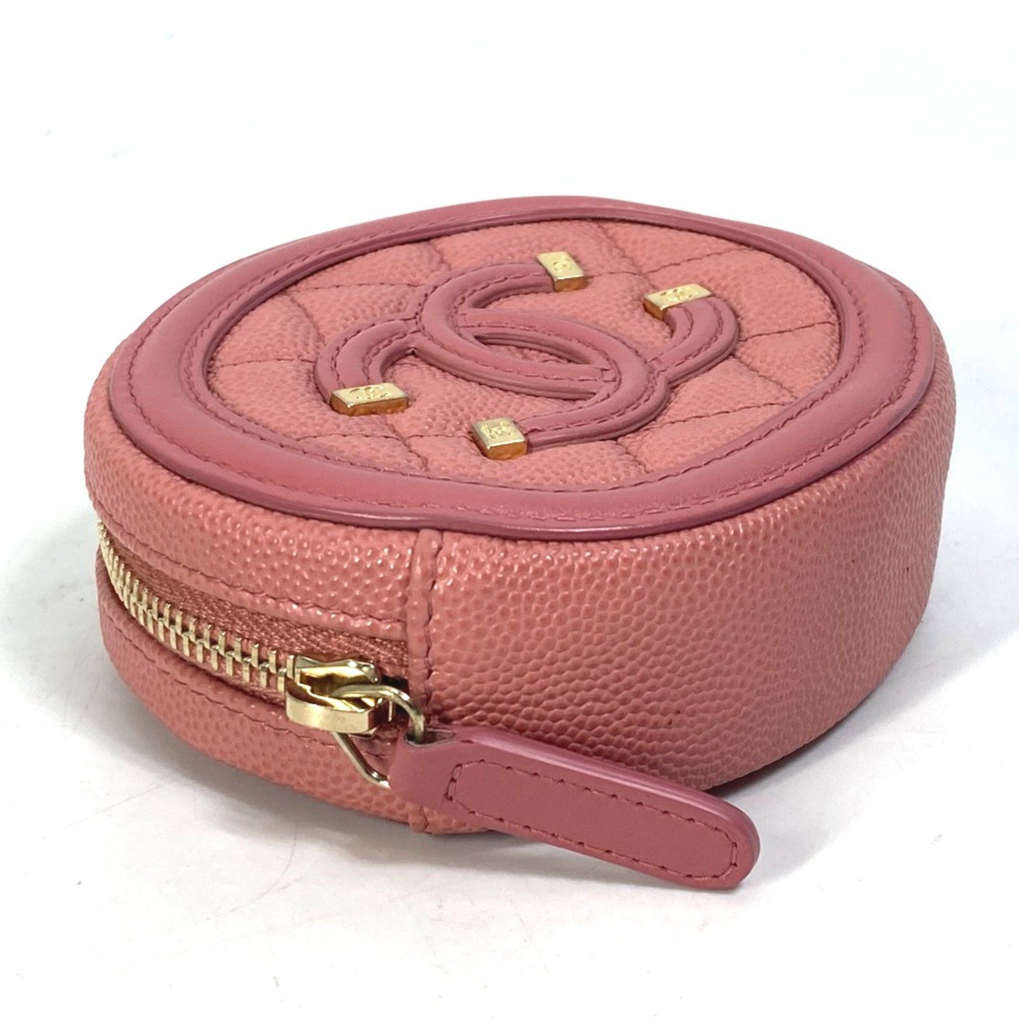 Chanel Chanel Wallet Coin Compartment Round CC Mark coin purse pink Size ONE SIZE - 3 Thumbnail