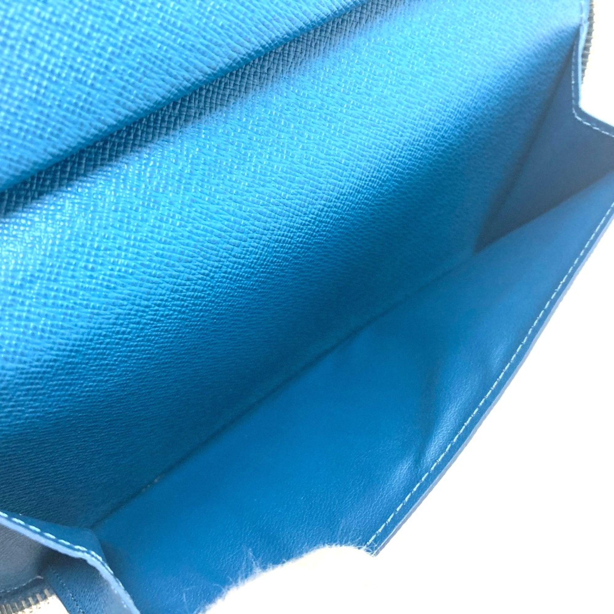 Louis Vuitton Louis Vuitton M60966 Epi Zip Around Long Wallet Blue Celeste Size ONE SIZE - 10 Thumbnail