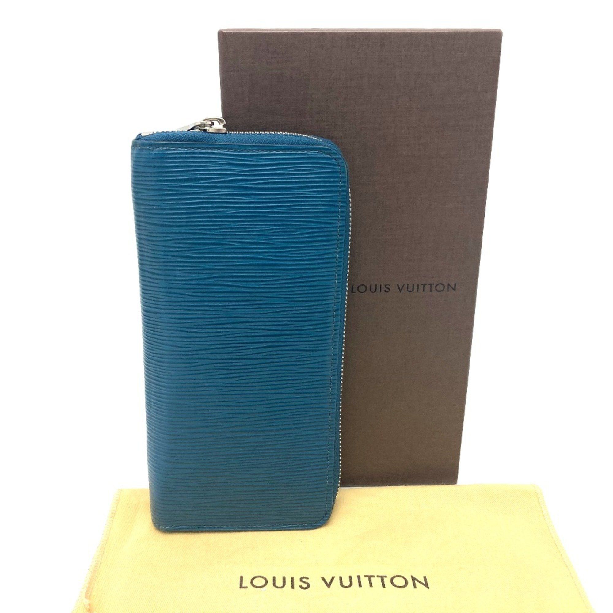 Louis Vuitton Louis Vuitton M60966 Epi Zip Around Long Wallet Blue Celeste Size ONE SIZE - 13 Thumbnail