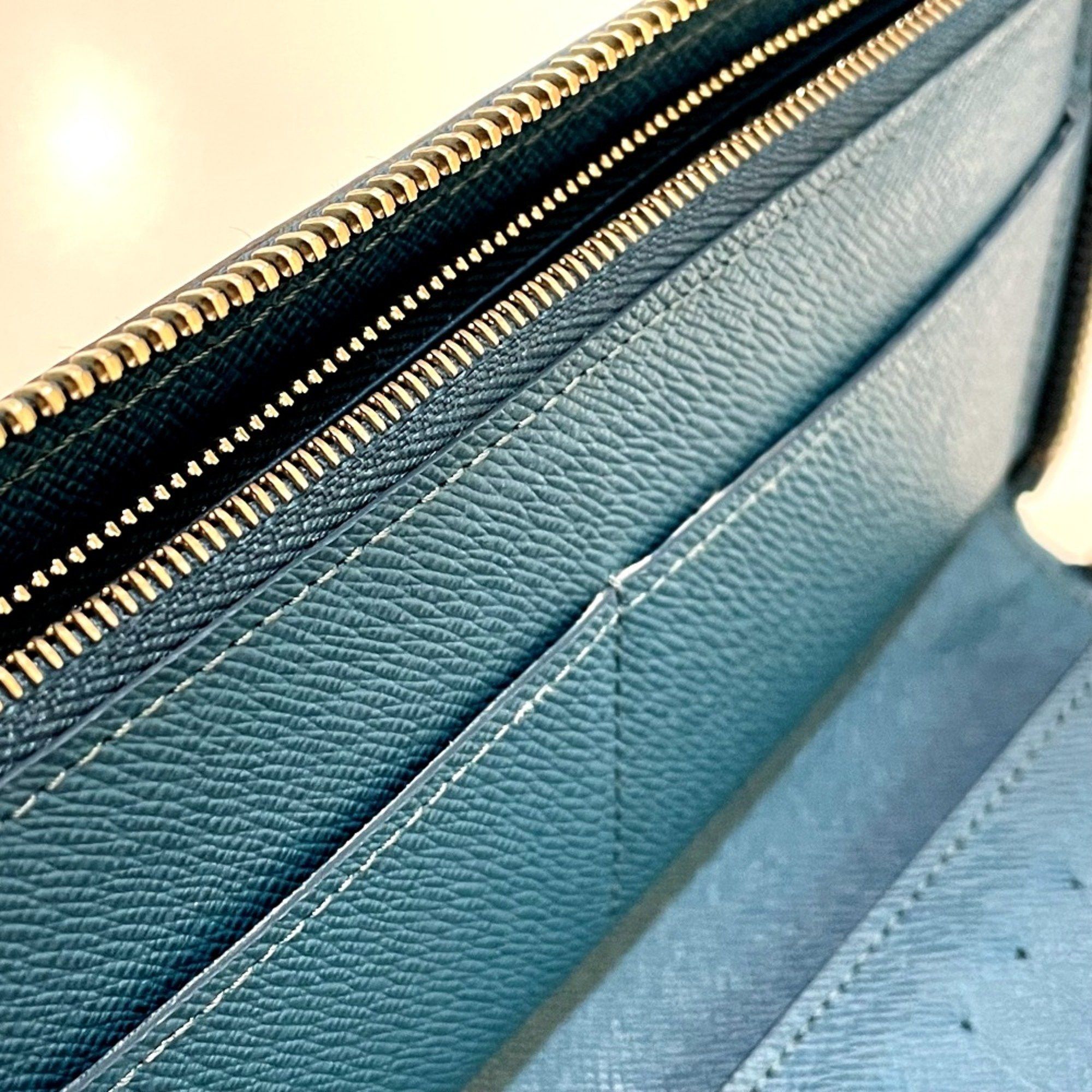 Louis Vuitton Louis Vuitton M60966 Epi Zip Around Long Wallet Blue Celeste Size ONE SIZE - 8 Thumbnail