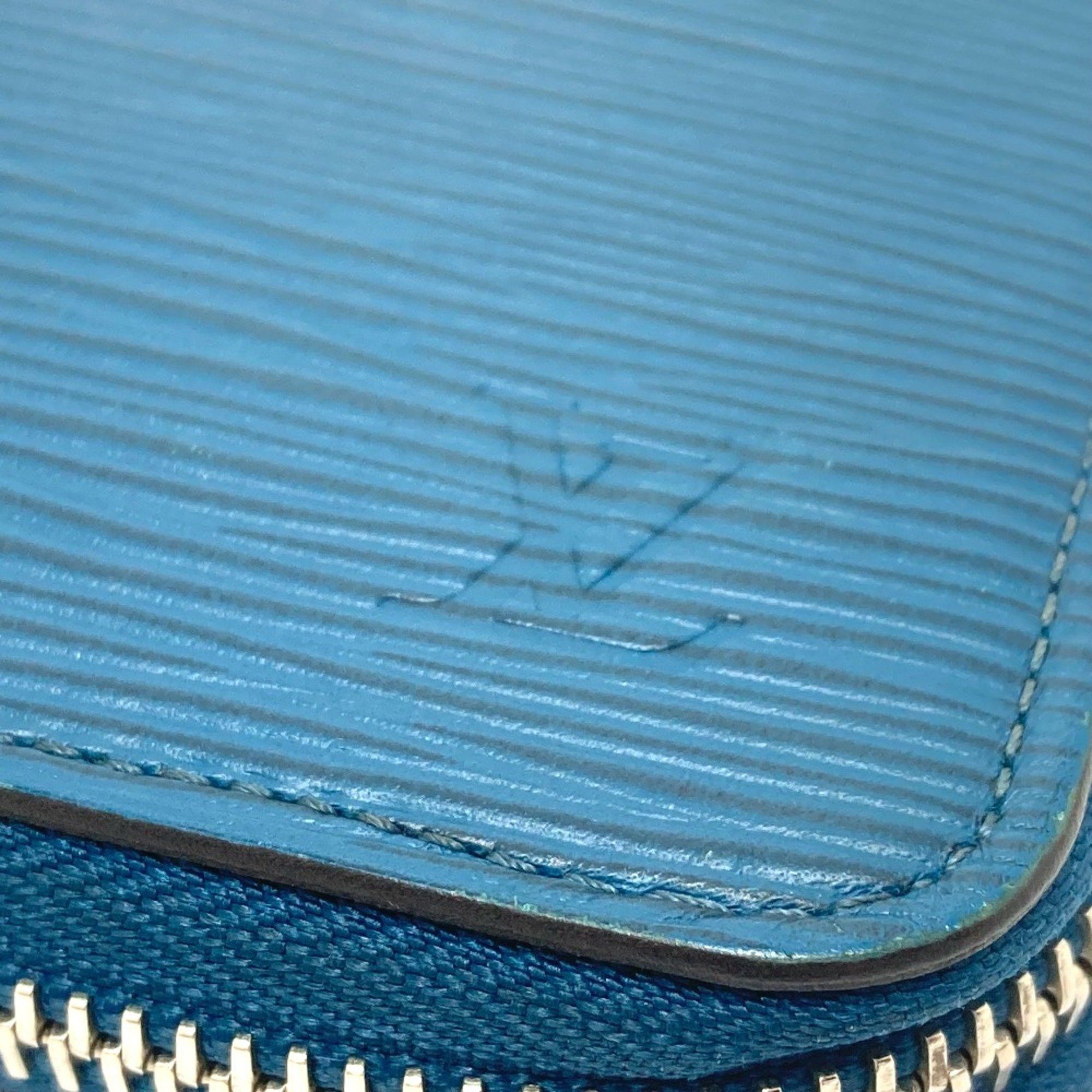 Louis Vuitton Louis Vuitton M60966 Epi Zip Around Long Wallet Blue Celeste Size ONE SIZE - 5 Thumbnail