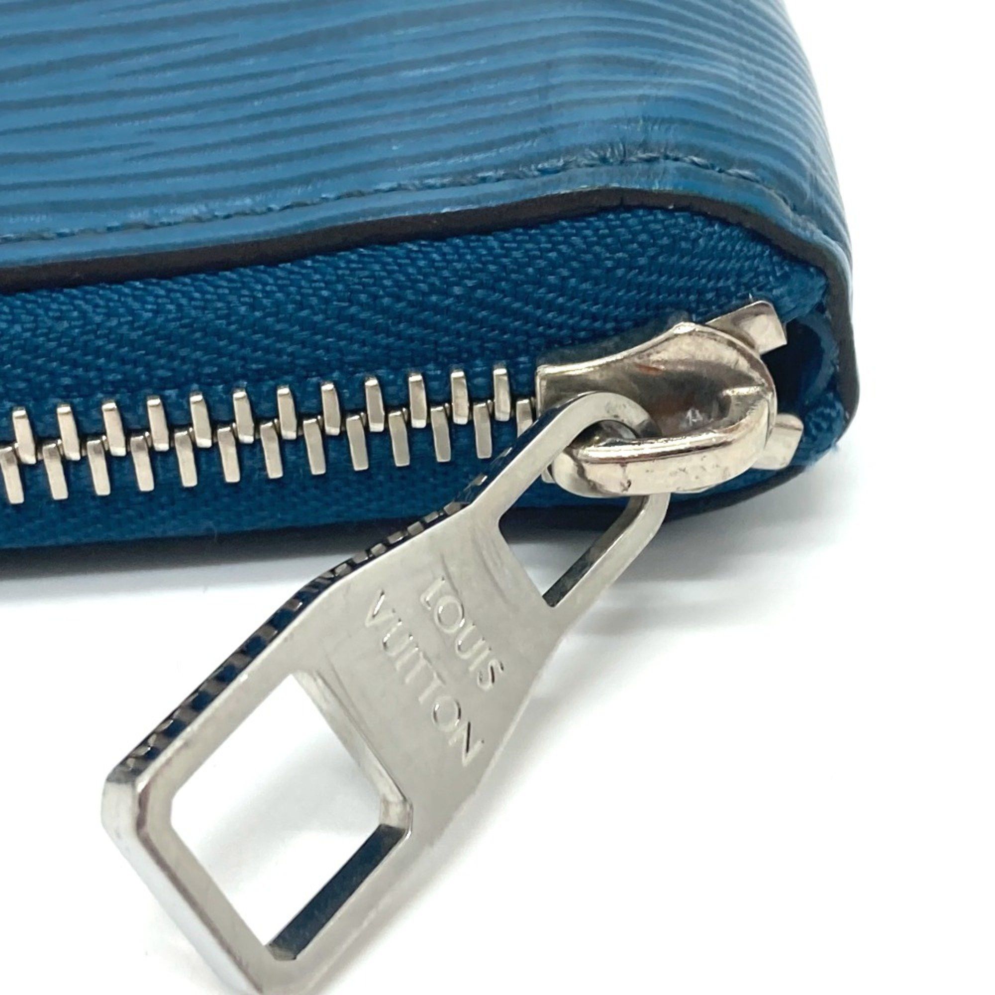 Louis Vuitton Louis Vuitton M60966 Epi Zip Around Long Wallet Blue Celeste Size ONE SIZE - 6 Thumbnail