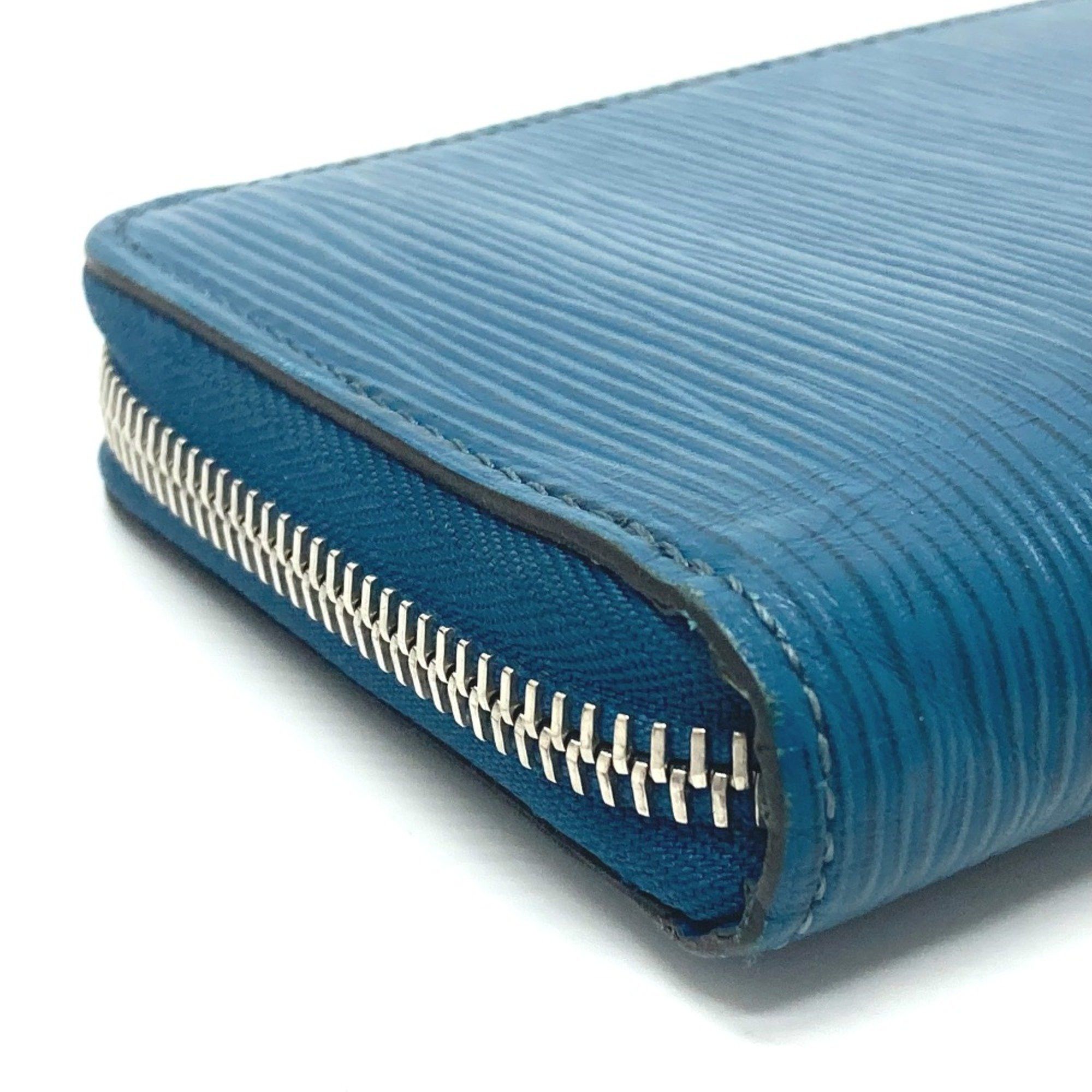 Louis Vuitton Louis Vuitton M60966 Epi Zip Around Long Wallet Blue Celeste Size ONE SIZE - 3 Thumbnail