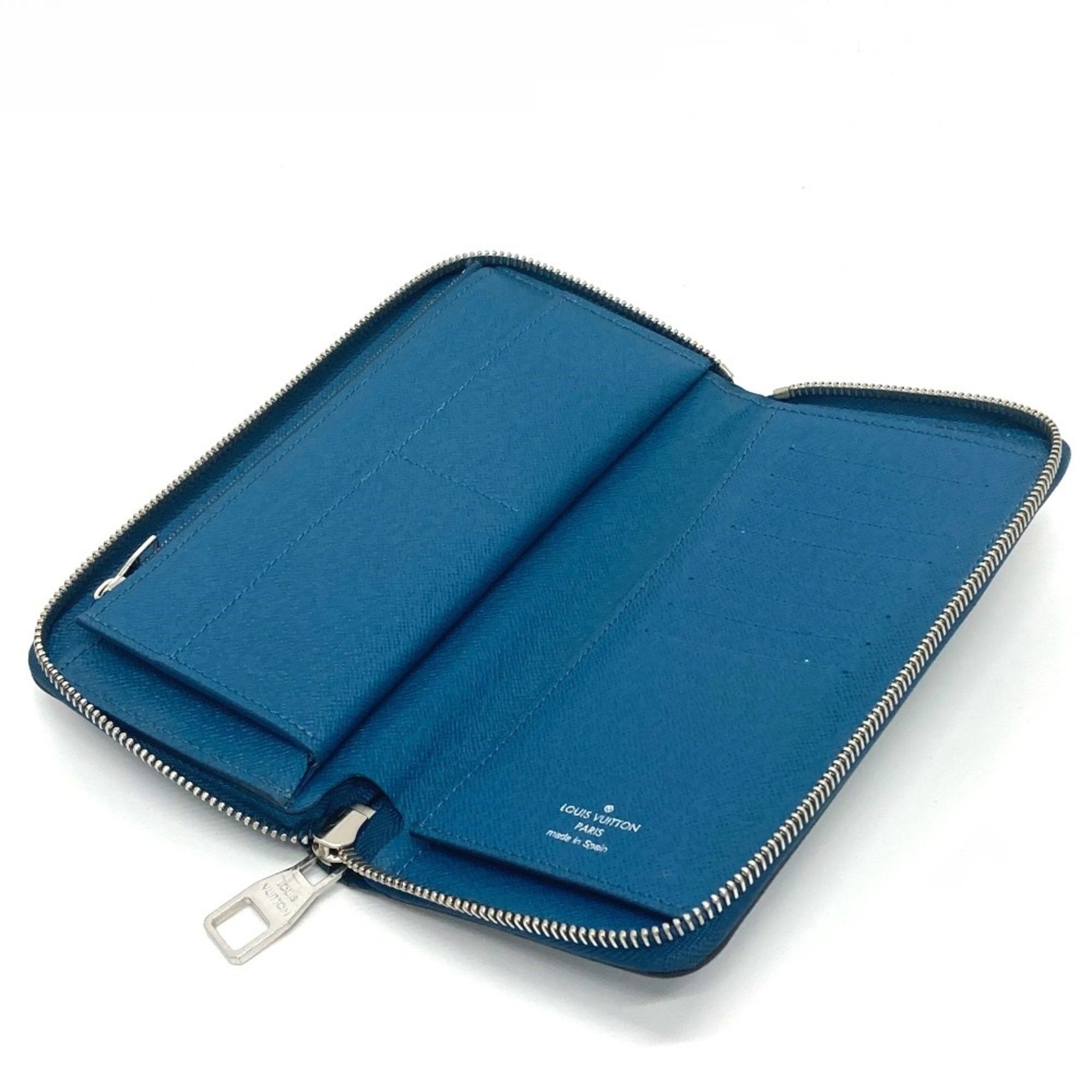 Louis Vuitton Louis Vuitton M60966 Epi Zip Around Long Wallet Blue Celeste Size ONE SIZE - 7 Thumbnail
