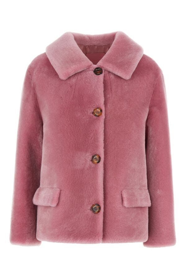 Prada Pink Fur Coat Size S / US 4 / IT 40 - 3 Thumbnail
