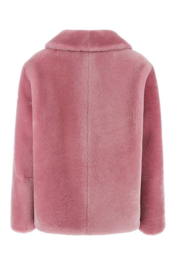 Prada Pink Fur Coat Size S / US 4 / IT 40 - 4 Thumbnail