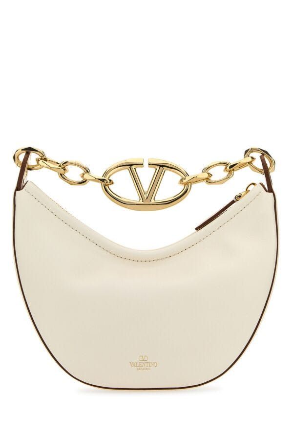Valentino Ivory Leather Mini Hobo Vlogo Moon Handbag Size ONE SIZE - 5 Thumbnail