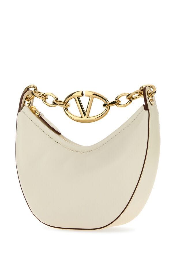 Valentino Ivory Leather Mini Hobo Vlogo Moon Handbag Size ONE SIZE - 4 Thumbnail