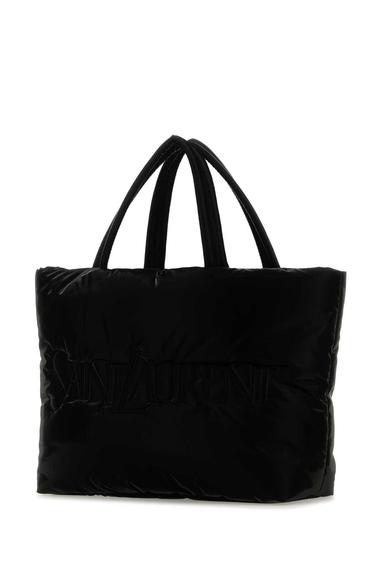 Saint Laurent Paris Black Nylon Saint Laurent Shopping Bag Size ONE SIZE - 2 Thumbnail