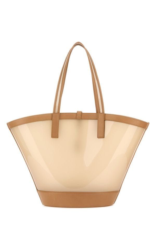 Saint Laurent Paris Two-Tone Vinyl And Leather Panier Shopping Bag Size ONE SIZE - 5 Thumbnail