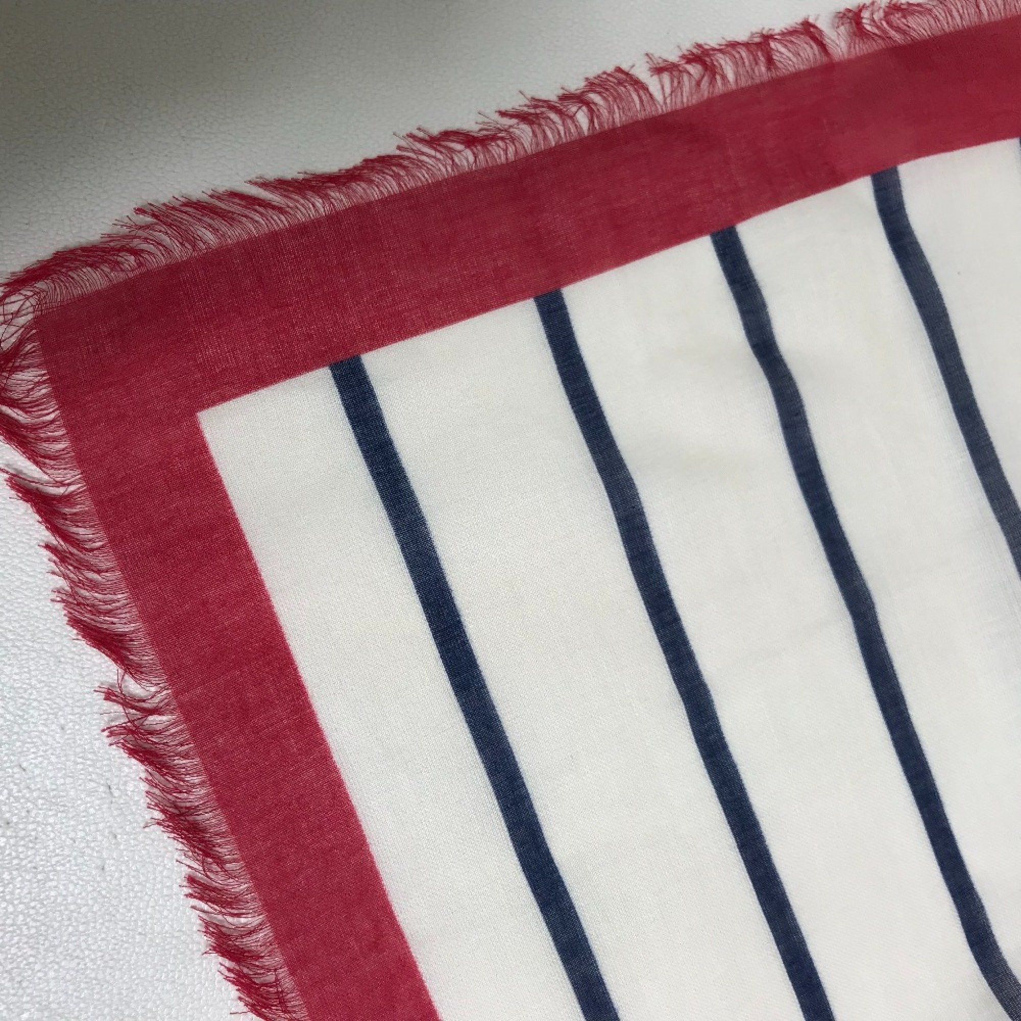Louis Vuitton Louis Vuitton M76193 Width Stole/Shawl White x Red Size ONE SIZE - 5 Thumbnail