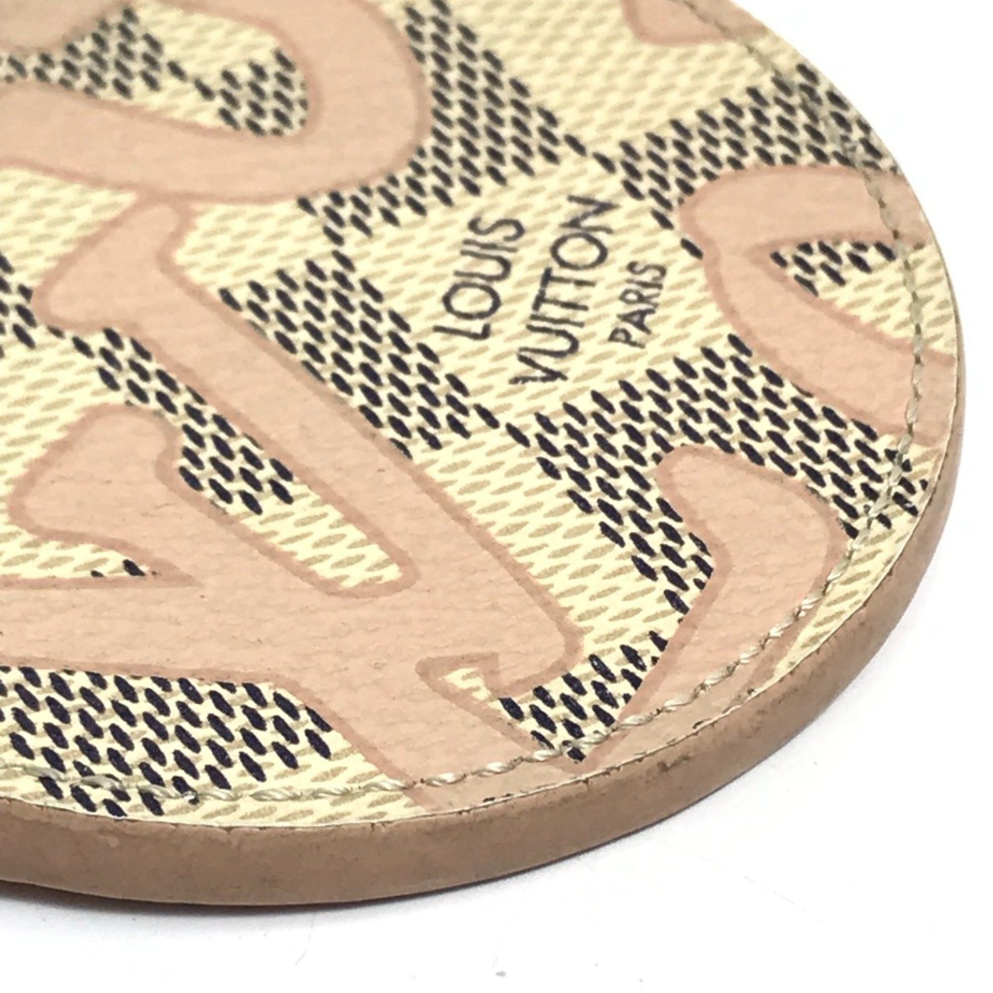 Louis Vuitton Louis Vuitton M61943 Damier Azur charm Key Holder White x Pink Size ONE SIZE - 5 Thumbnail