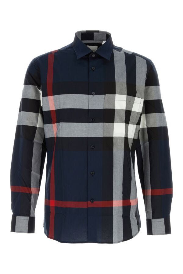 Burberry Embroidered Poplin Shirt Size US M / EU 48-50 / 2 - 3 Thumbnail