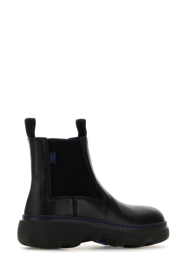 Burberry Black Leather Ankle Boots Size US 7 / EU 40 - 5 Thumbnail