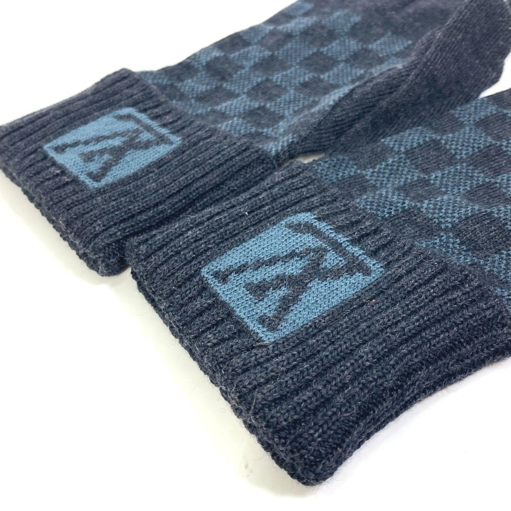 Louis Vuitton Louis Vuitton gloves LV logo gloves Gray Based Blue Based Size ONE SIZE - 2 Thumbnail