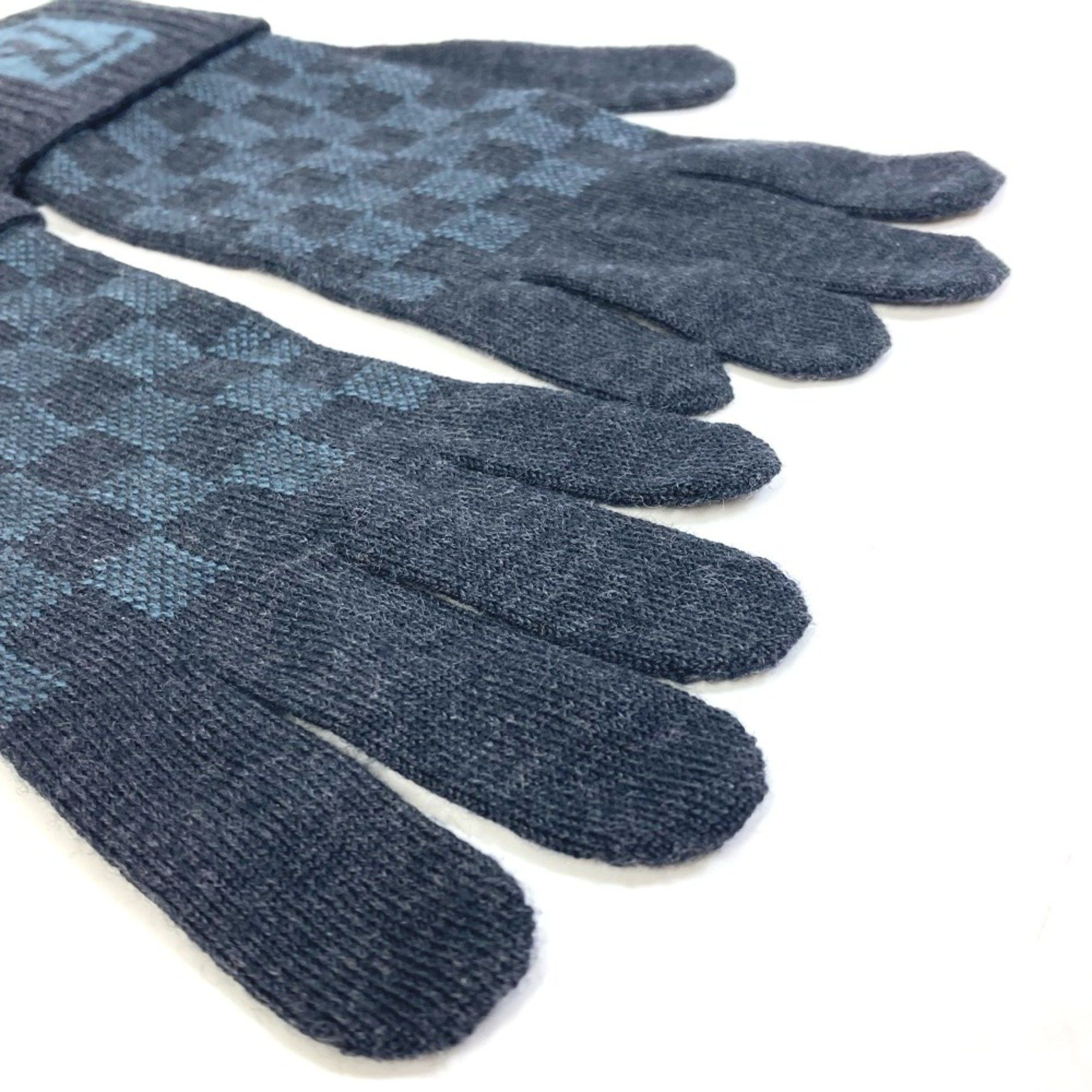 Louis Vuitton Louis Vuitton gloves LV logo gloves Gray Based Blue Based Size ONE SIZE - 4 Thumbnail