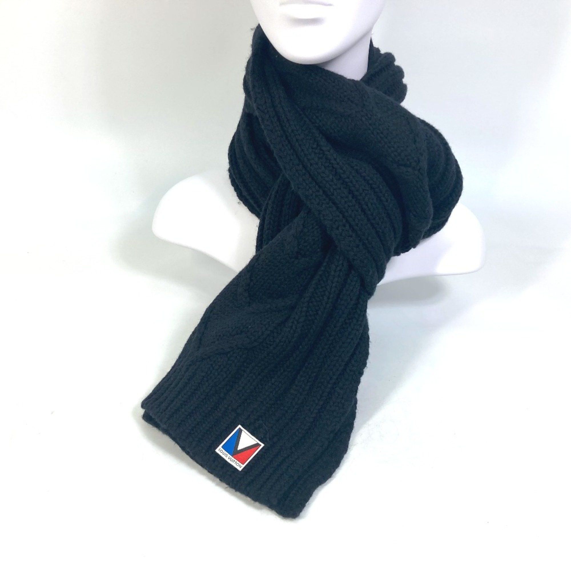 Louis Vuitton Louis Vuitton M75368 Cable knit Scarf Navy Size ONE SIZE - 3 Thumbnail