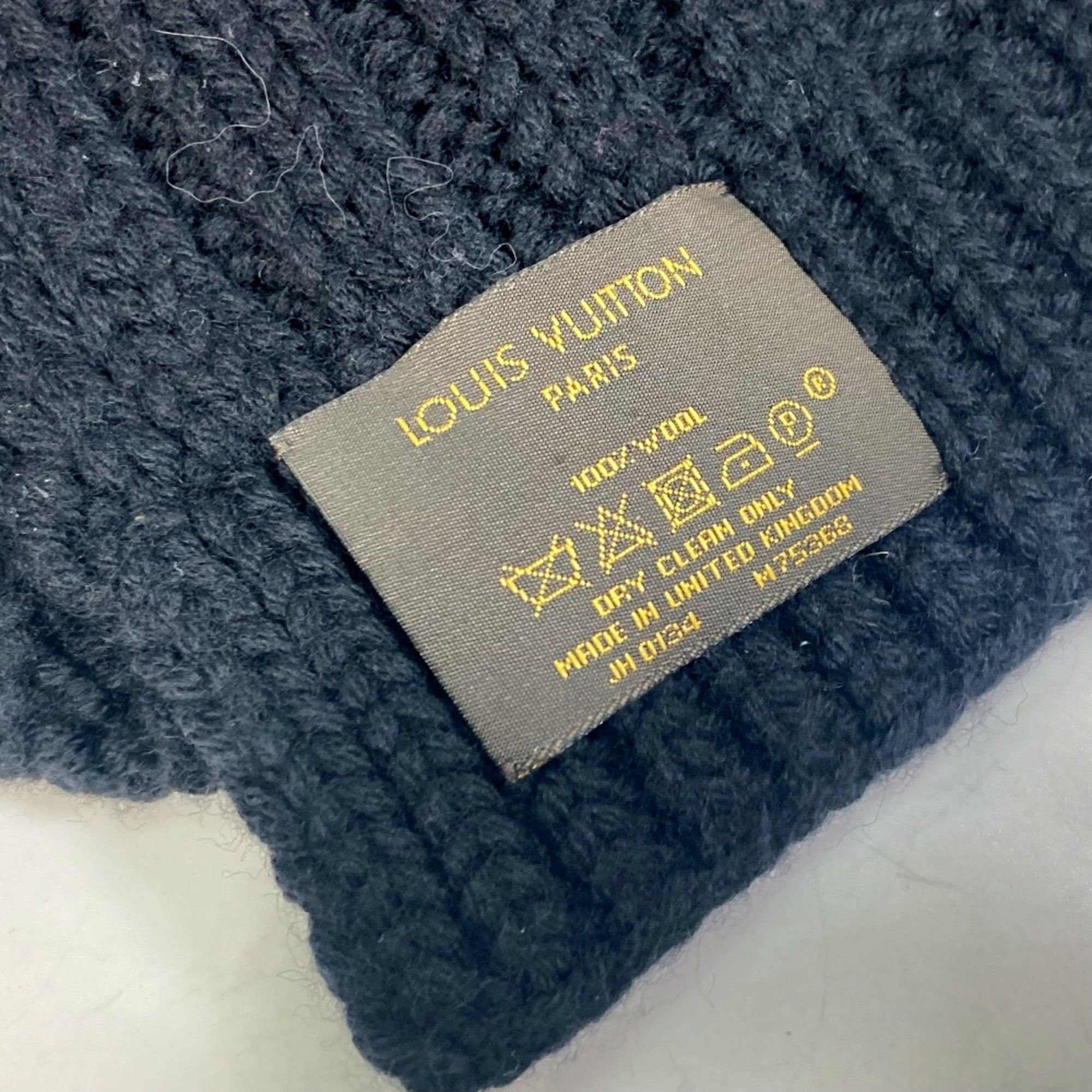 Louis Vuitton Louis Vuitton M75368 Cable knit Scarf Navy Size ONE SIZE - 10 Thumbnail