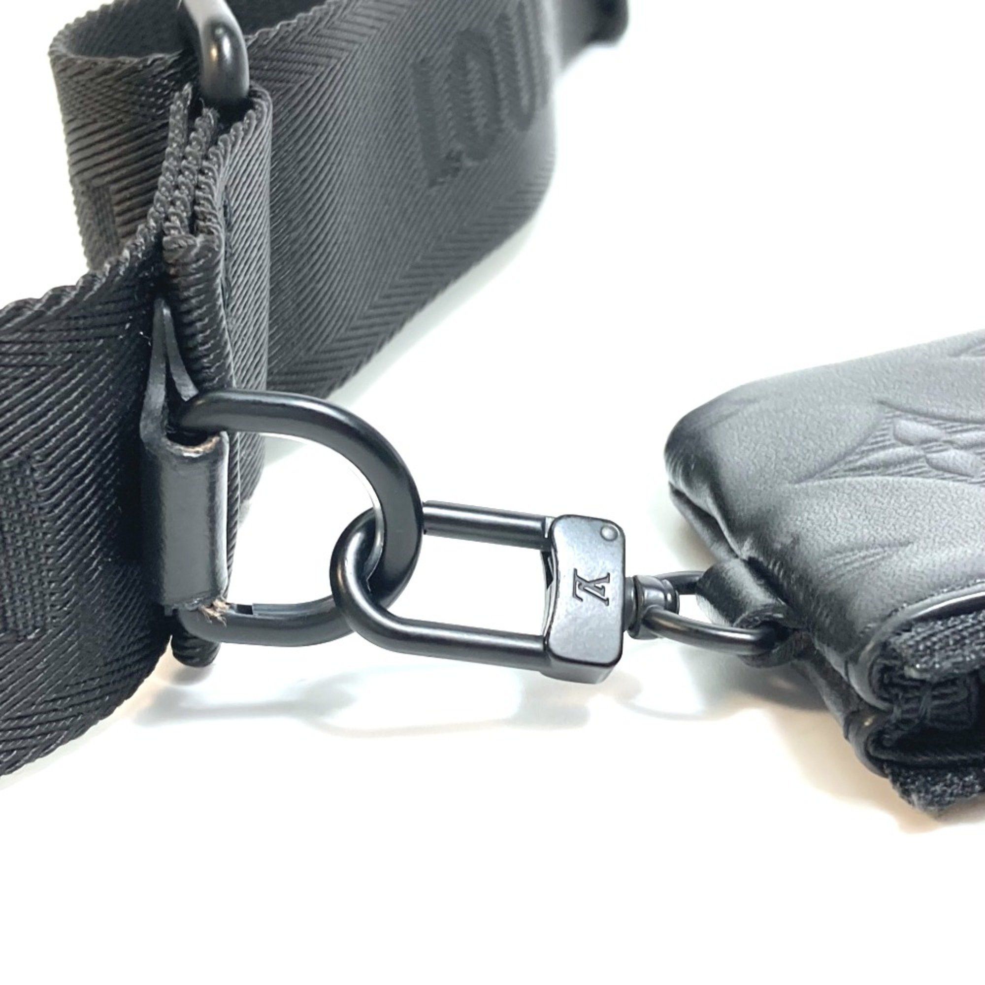 Louis Vuitton Louis Vuitton M69827 Monogram shadow Bag Crossbody body bag Black Size ONE SIZE - 6 Thumbnail