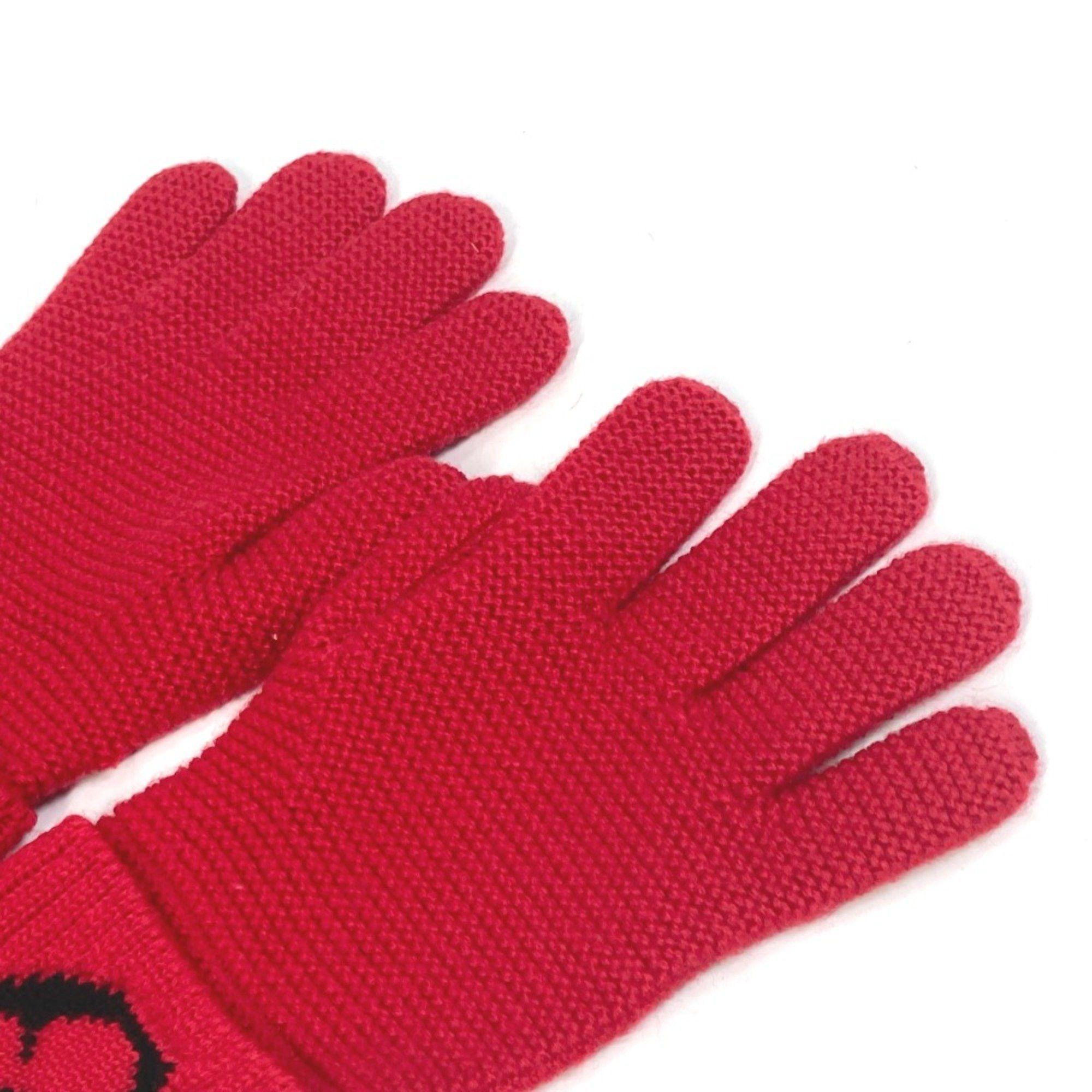 Louis Vuitton Louis Vuitton M58359 Glove gloves Red Black Size ONE SIZE - 2 Thumbnail