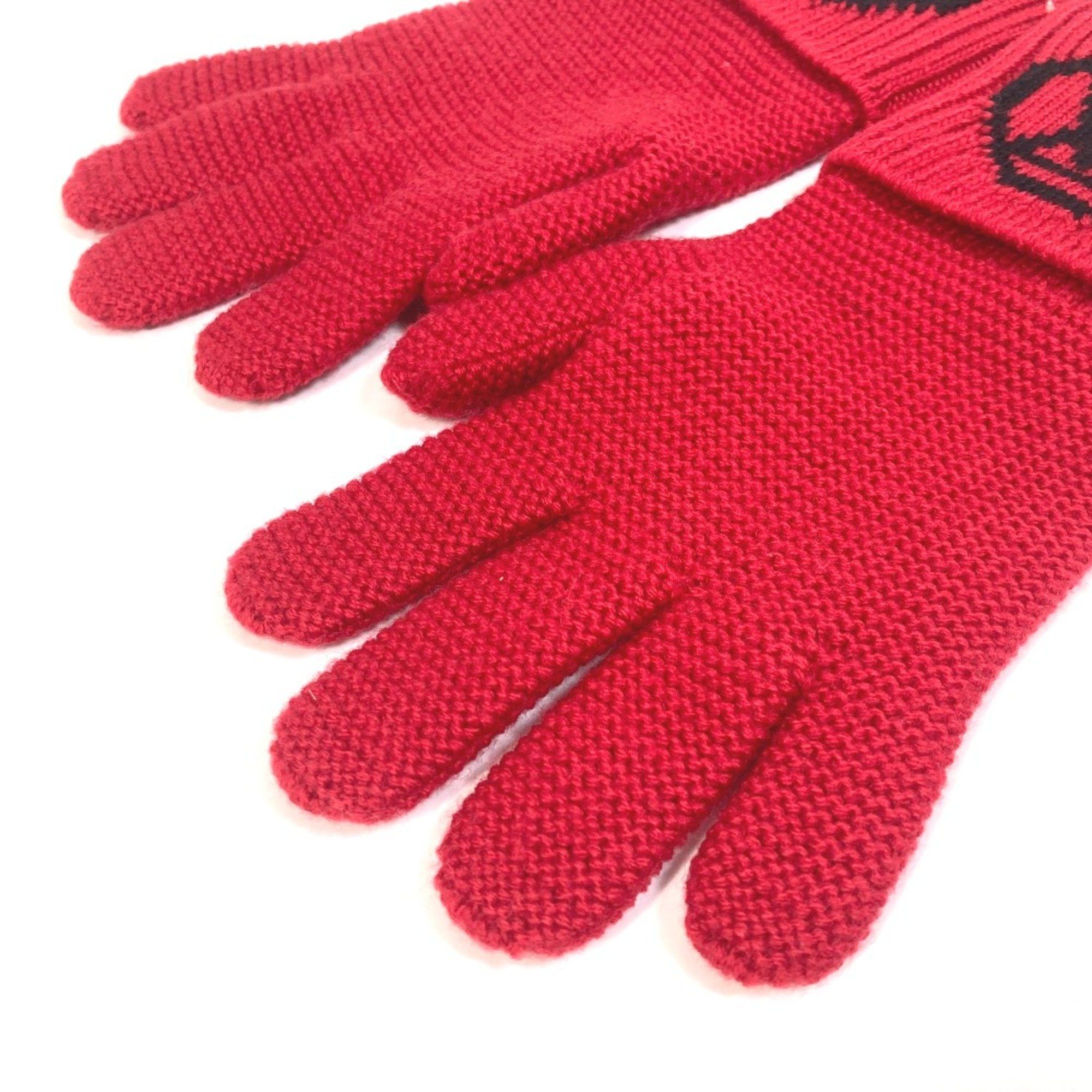 Louis Vuitton Louis Vuitton M58359 Glove gloves Red Black Size ONE SIZE - 4 Thumbnail