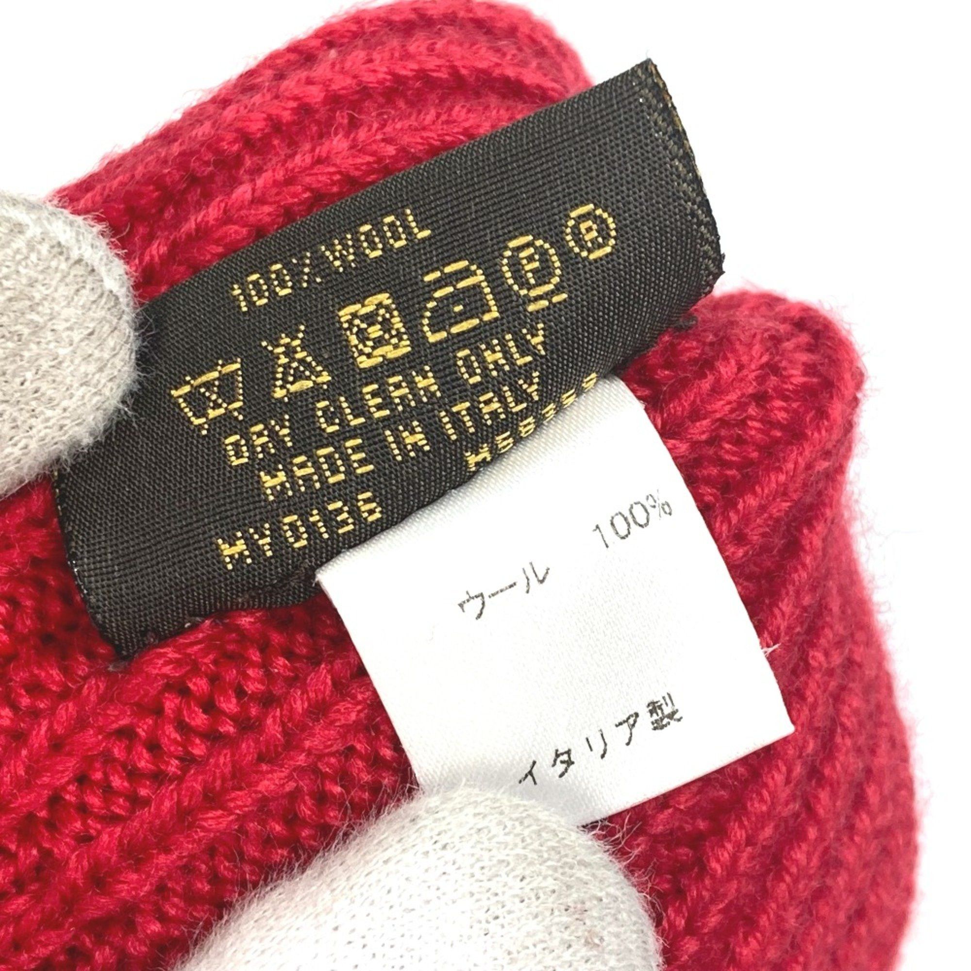 Louis Vuitton Louis Vuitton M58359 Glove gloves Red Black Size ONE SIZE - 6 Thumbnail