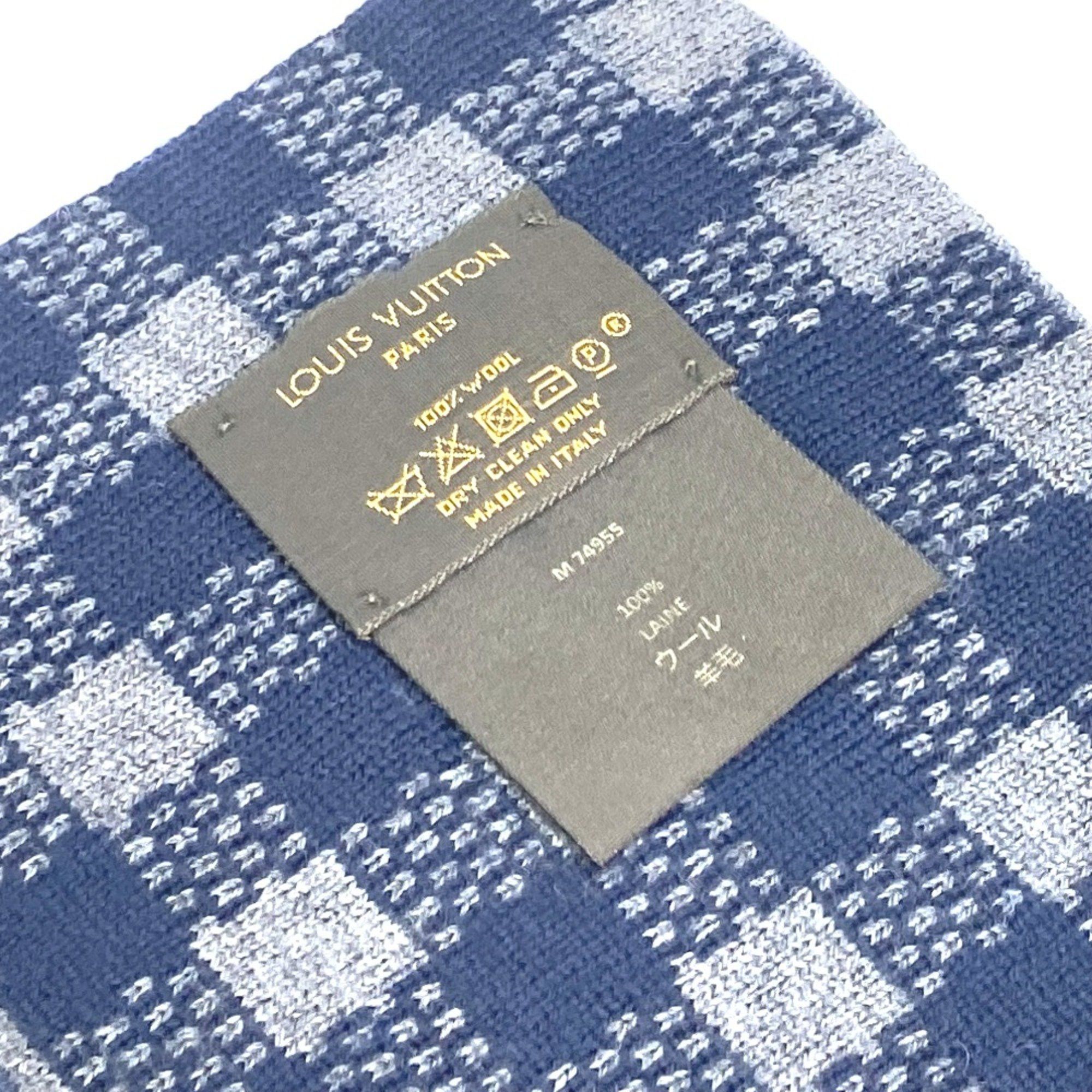 Louis Vuitton Louis Vuitton M74955 Scarf gray Navy Size ONE SIZE - 6 Thumbnail