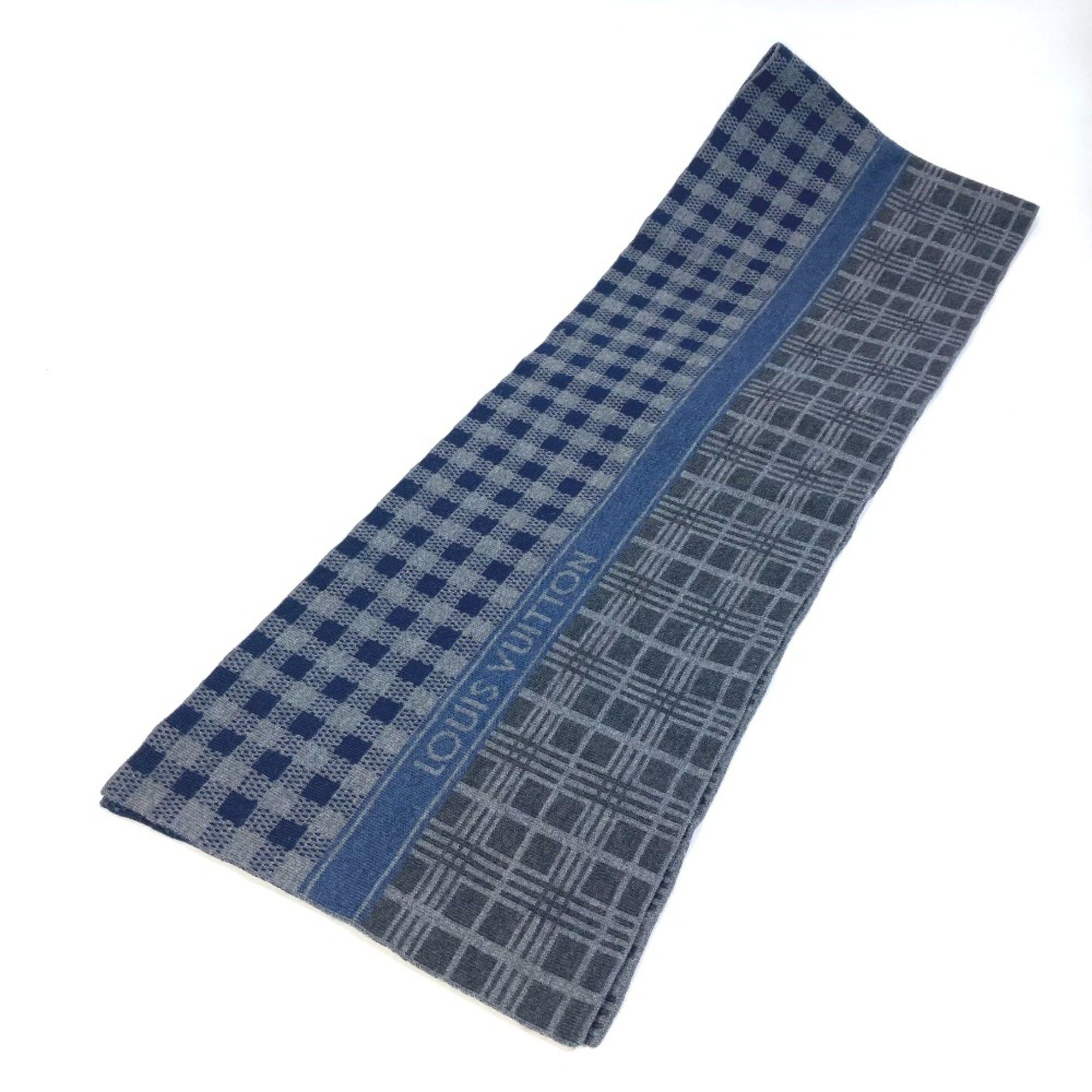 Louis Vuitton Louis Vuitton M74955 Scarf gray Navy Size ONE SIZE - 5 Thumbnail