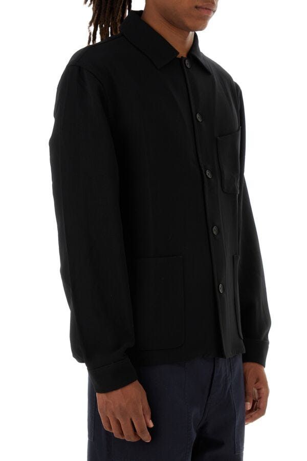 Givenchy Black Wool Blend Shirt Size US M / EU 48-50 / 2 - 5 Thumbnail