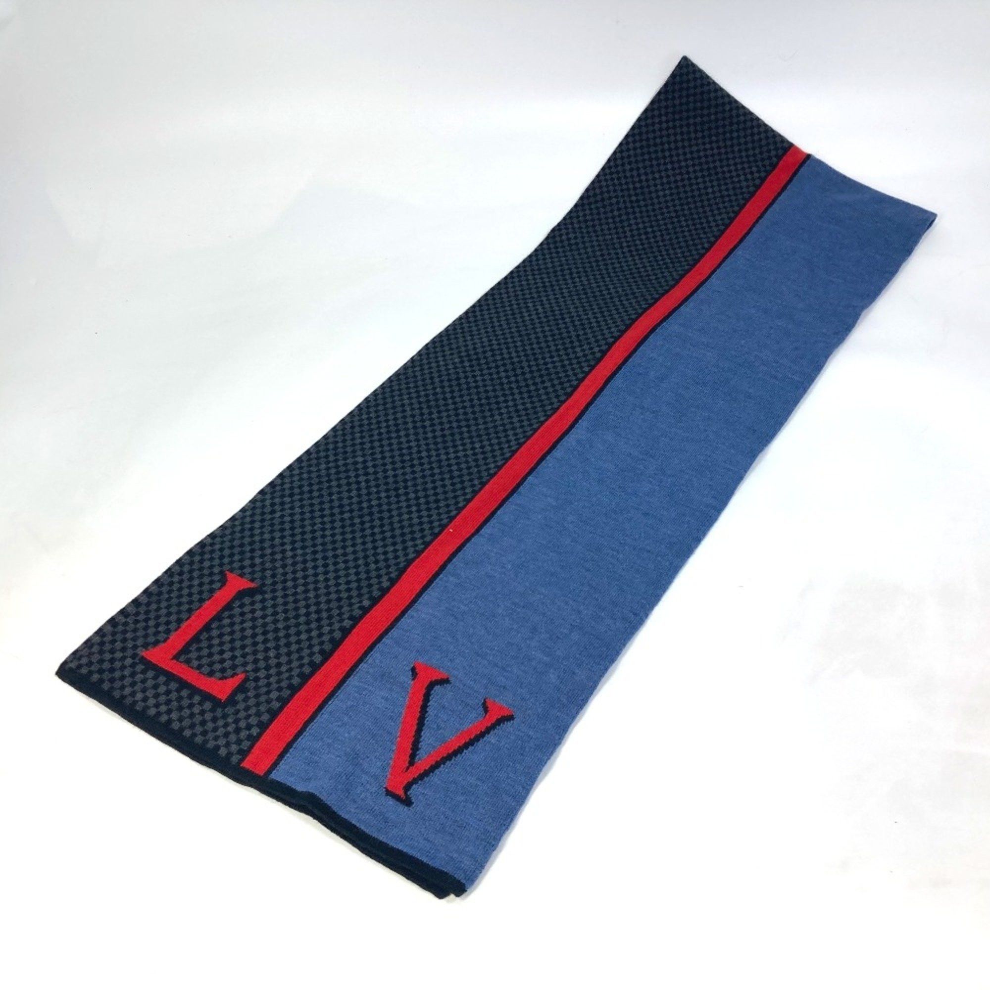 Louis Vuitton Louis Vuitton M70249 Scarf Black /blue Size ONE SIZE - 2 Thumbnail