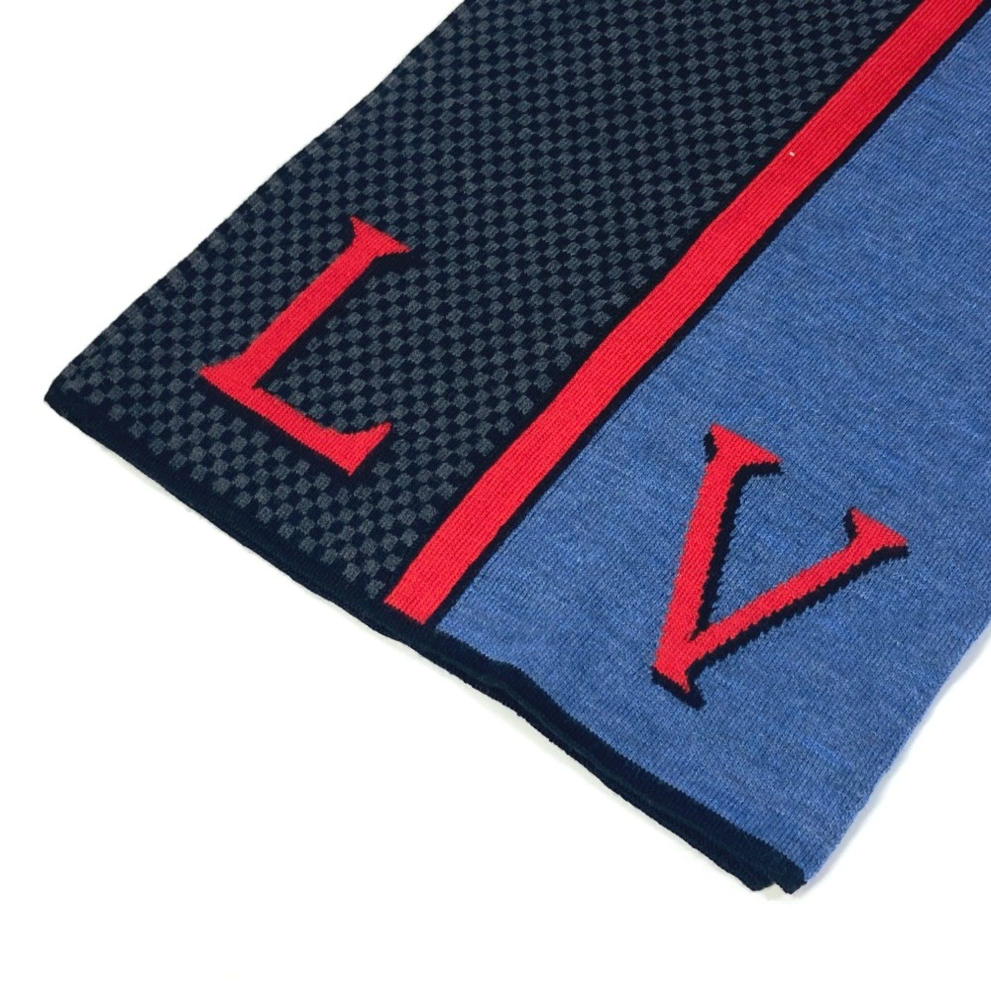 Louis Vuitton Louis Vuitton M70249 Scarf Black /blue Size ONE SIZE - 4 Thumbnail