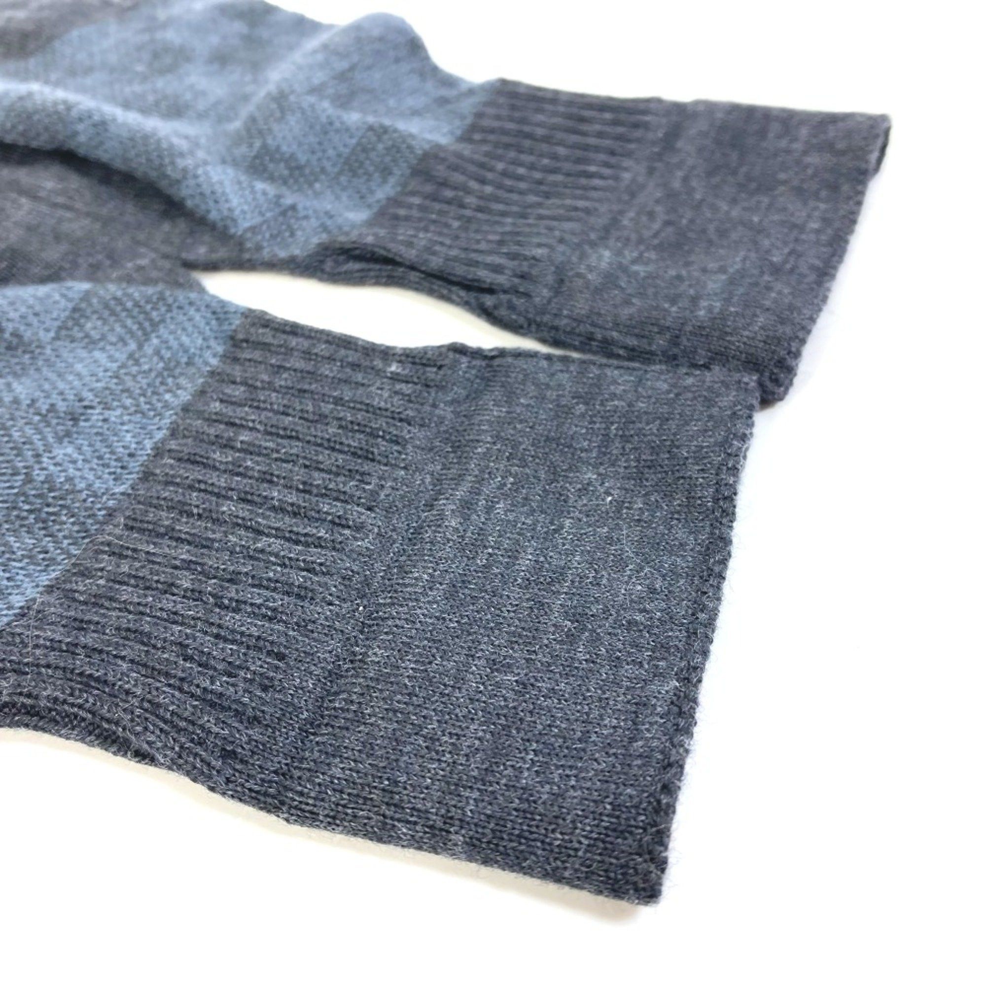 Louis Vuitton Louis Vuitton M70008 Damier Graphite Gloves knit Glove Gray Based Blue Based Size ONE SIZE - 3 Thumbnail