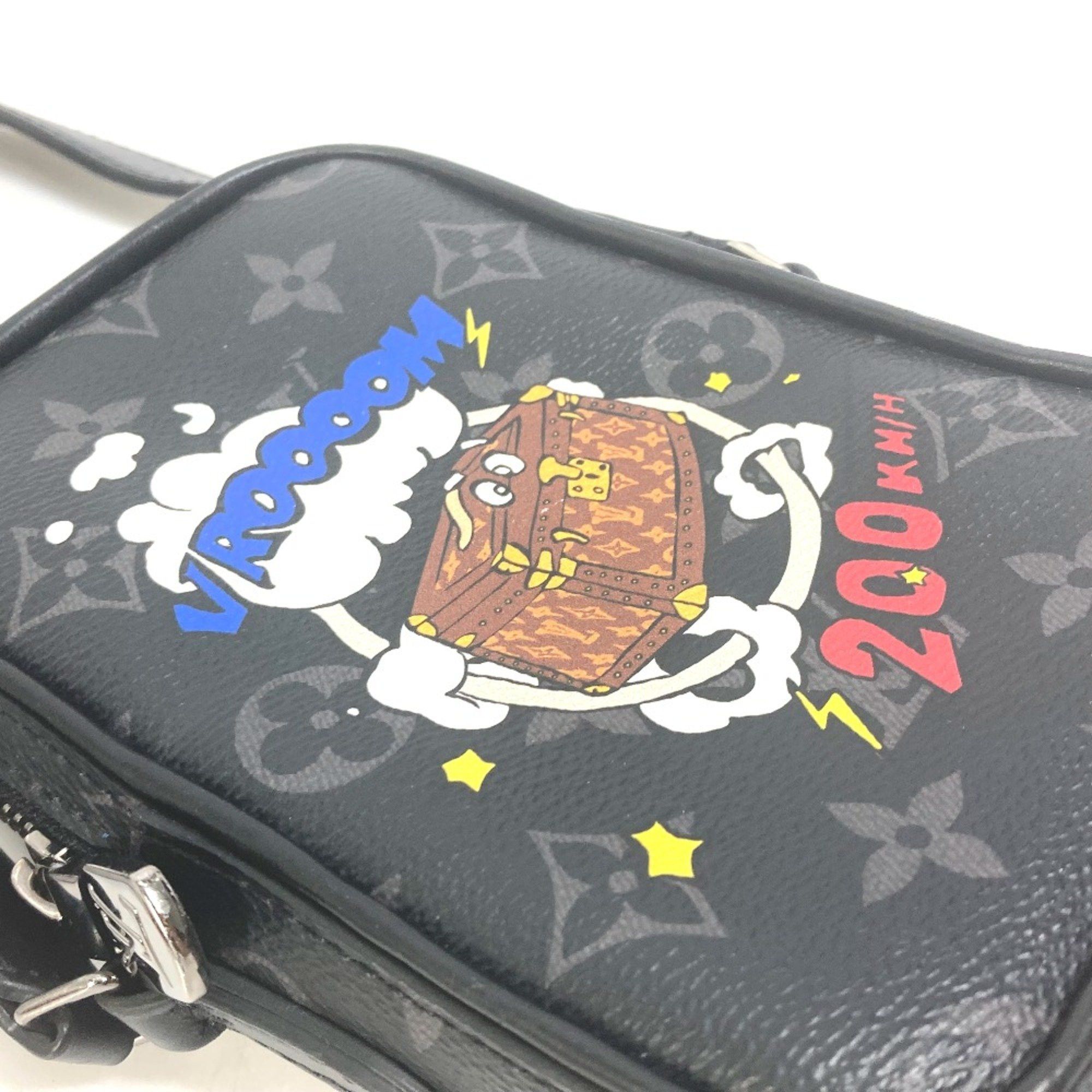 Louis Vuitton Louis Vuitton M45928 Monogram Eclipse Trunk Print Bag Comic Crossbody Shoulder Bag Black Size ONE SIZE - 5 Thumbnail