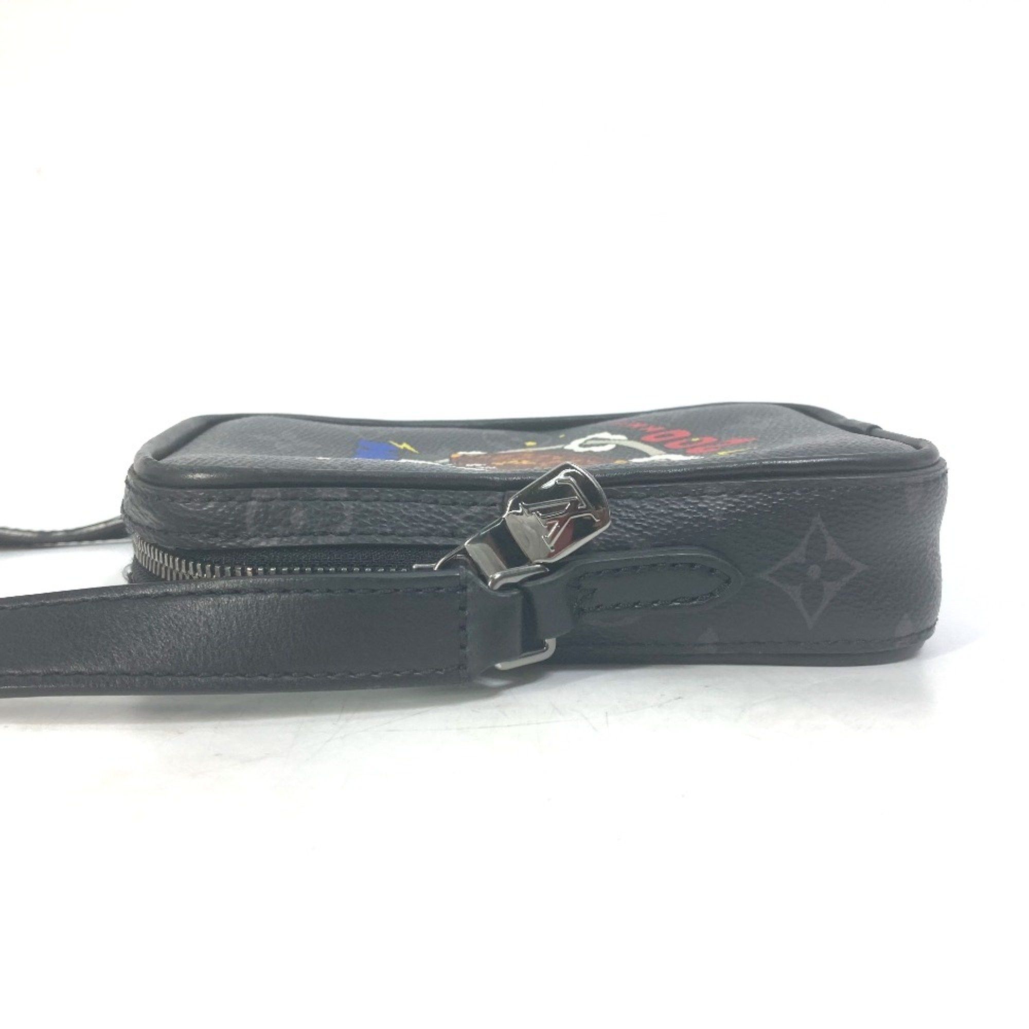 Louis Vuitton Louis Vuitton M45928 Monogram Eclipse Trunk Print Bag Comic Crossbody Shoulder Bag Black Size ONE SIZE - 3 Thumbnail