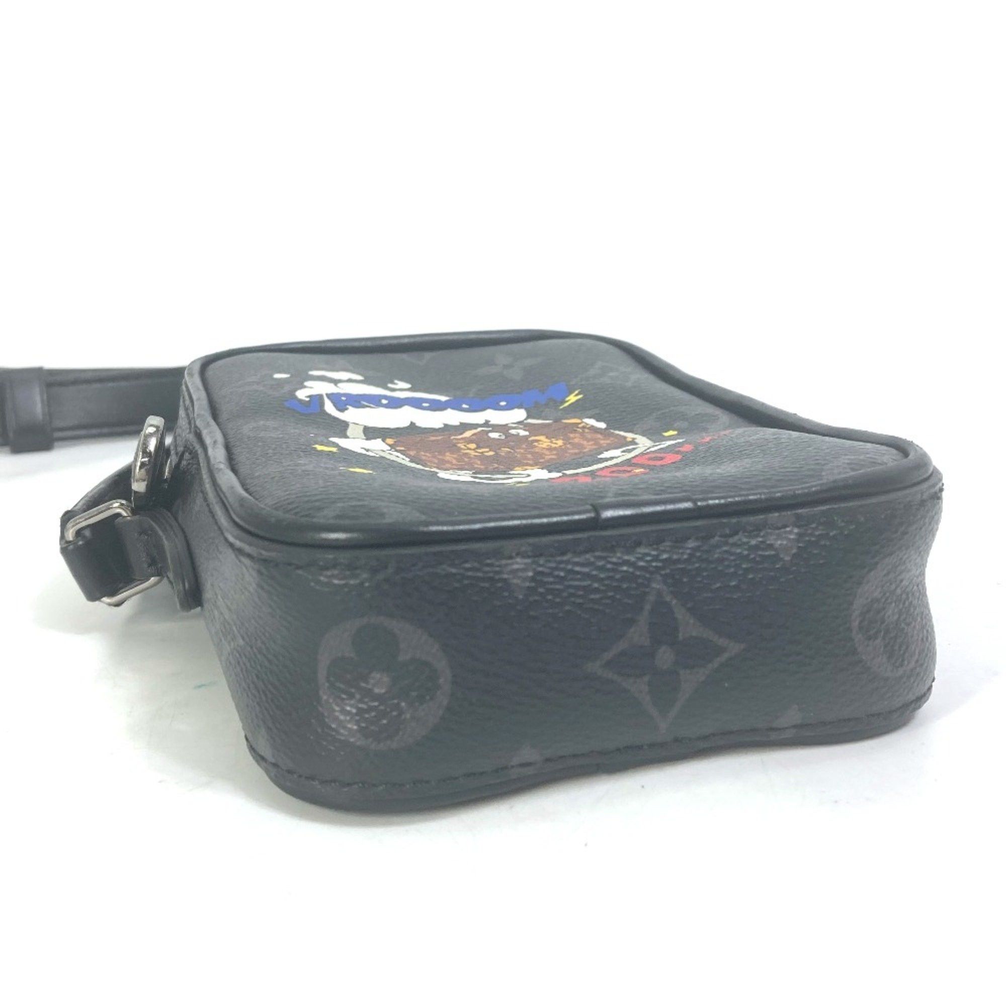 Louis Vuitton Louis Vuitton M45928 Monogram Eclipse Trunk Print Bag Comic Crossbody Shoulder Bag Black Size ONE SIZE - 4 Thumbnail