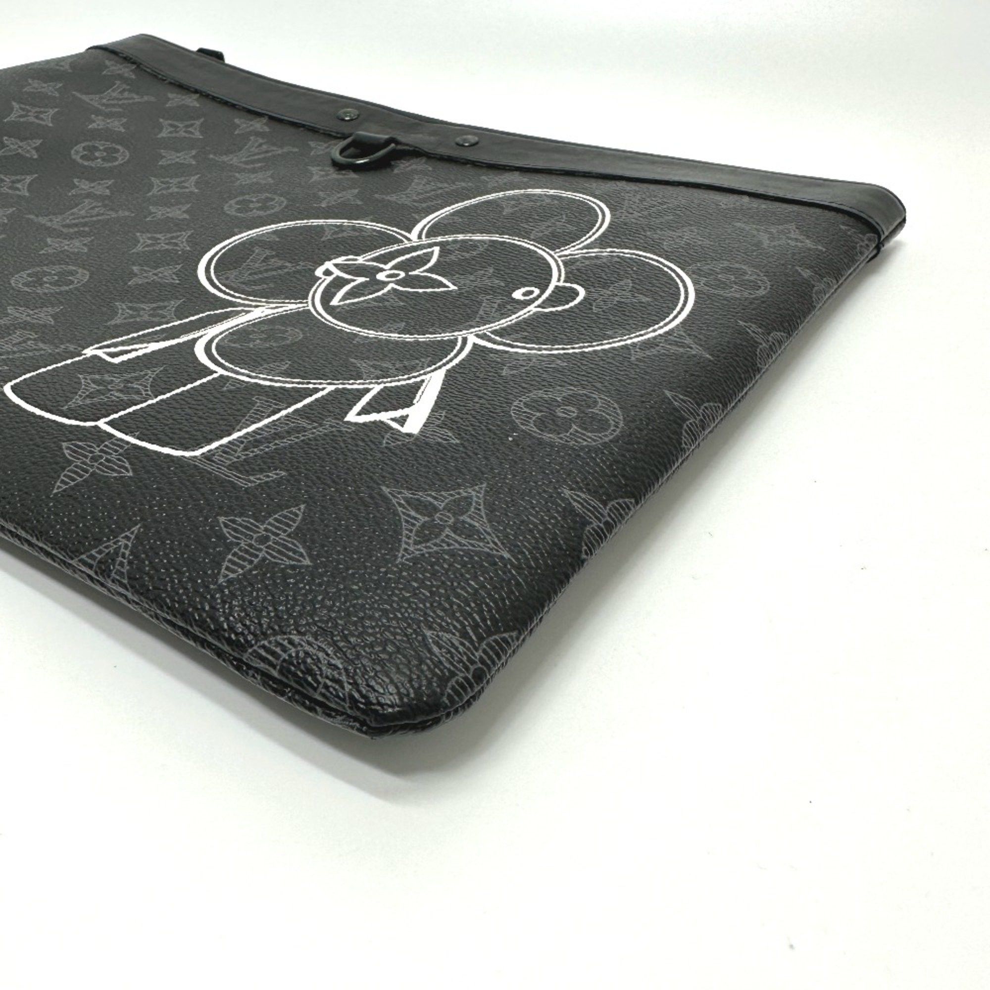 Louis Vuitton Louis Vuitton M52904 MonogramEclipse Bag Clutch bag Black Size ONE SIZE - 4 Thumbnail