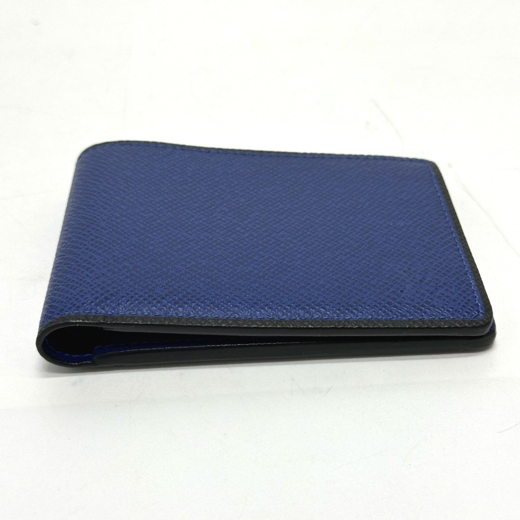 Louis Vuitton Louis Vuitton M30565 Taiga Bill Compartment Folded wallet blue Size ONE SIZE - 3 Thumbnail