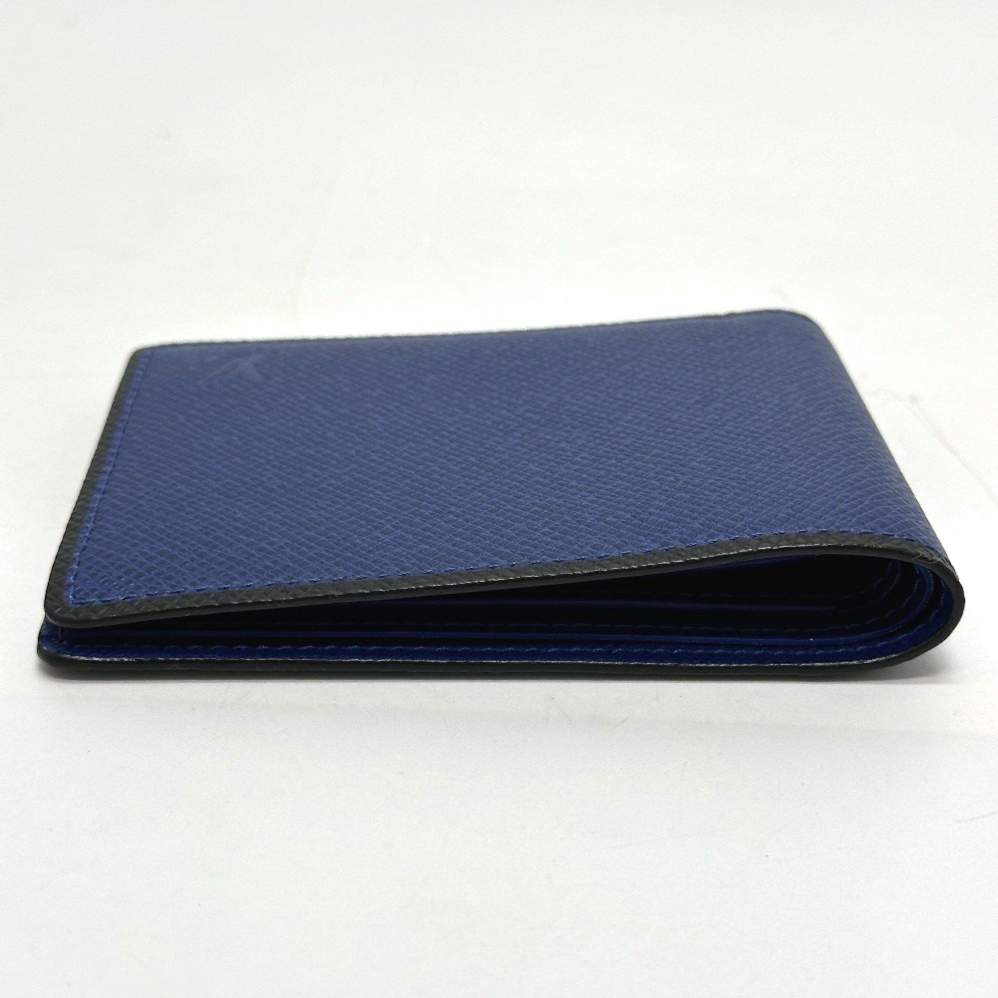 Louis Vuitton Louis Vuitton M30565 Taiga Bill Compartment Folded wallet blue Size ONE SIZE - 5 Thumbnail
