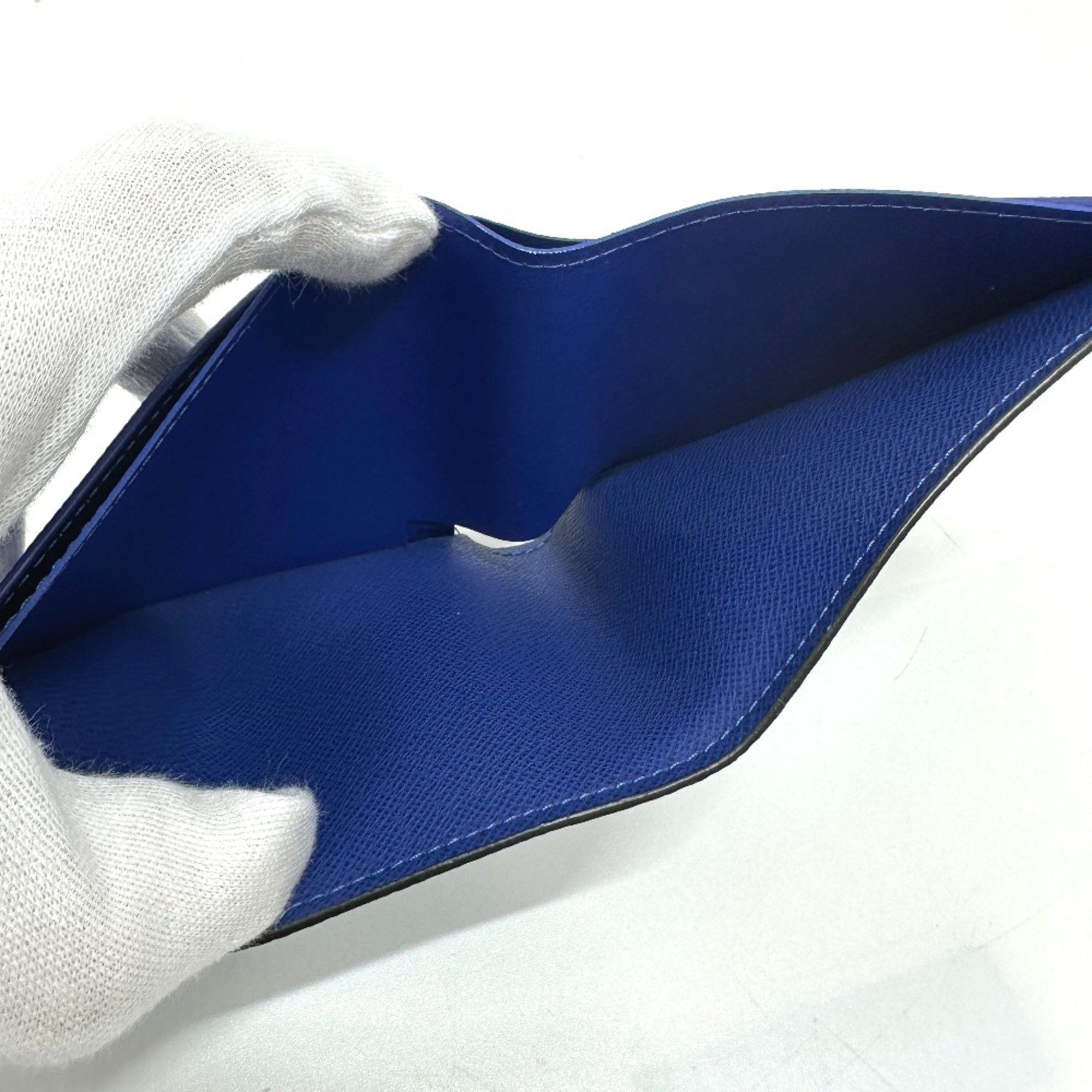 Louis Vuitton Louis Vuitton M30565 Taiga Bill Compartment Folded wallet blue Size ONE SIZE - 10 Thumbnail