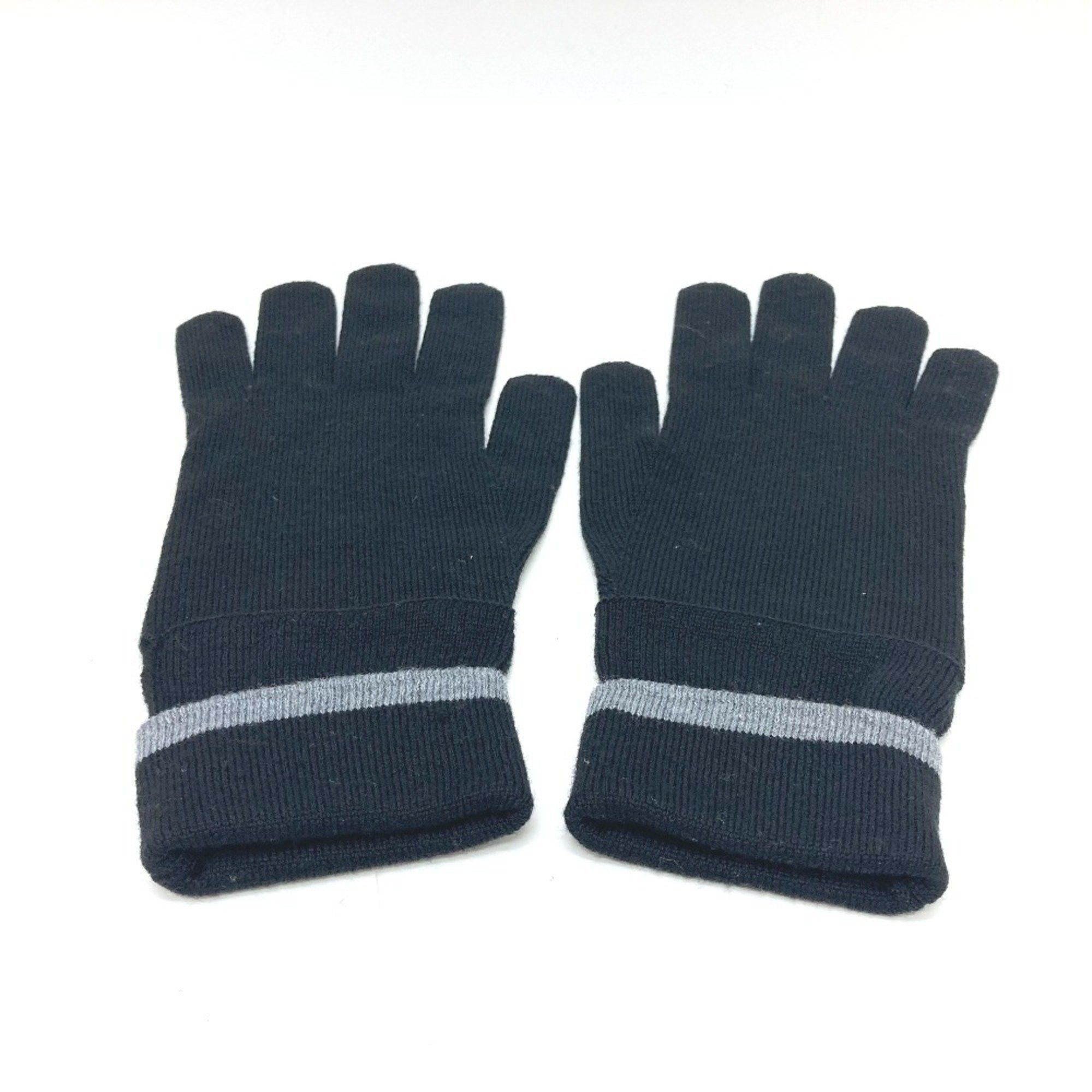 Louis Vuitton Louis Vuitton M73470 gloves Glove Black gray Size ONE SIZE - 2 Thumbnail