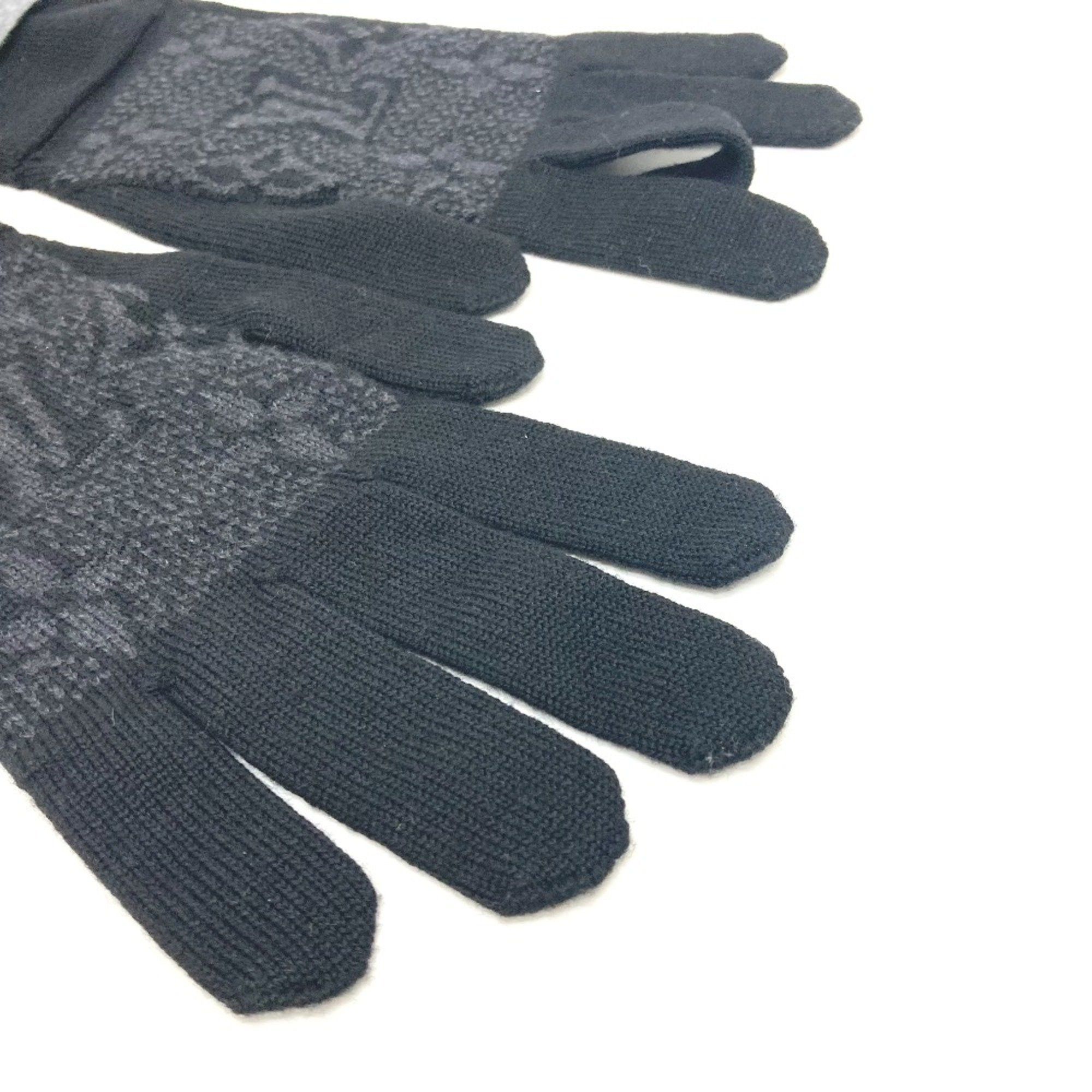 Louis Vuitton Louis Vuitton M73470 gloves Glove Black gray Size ONE SIZE - 5 Thumbnail