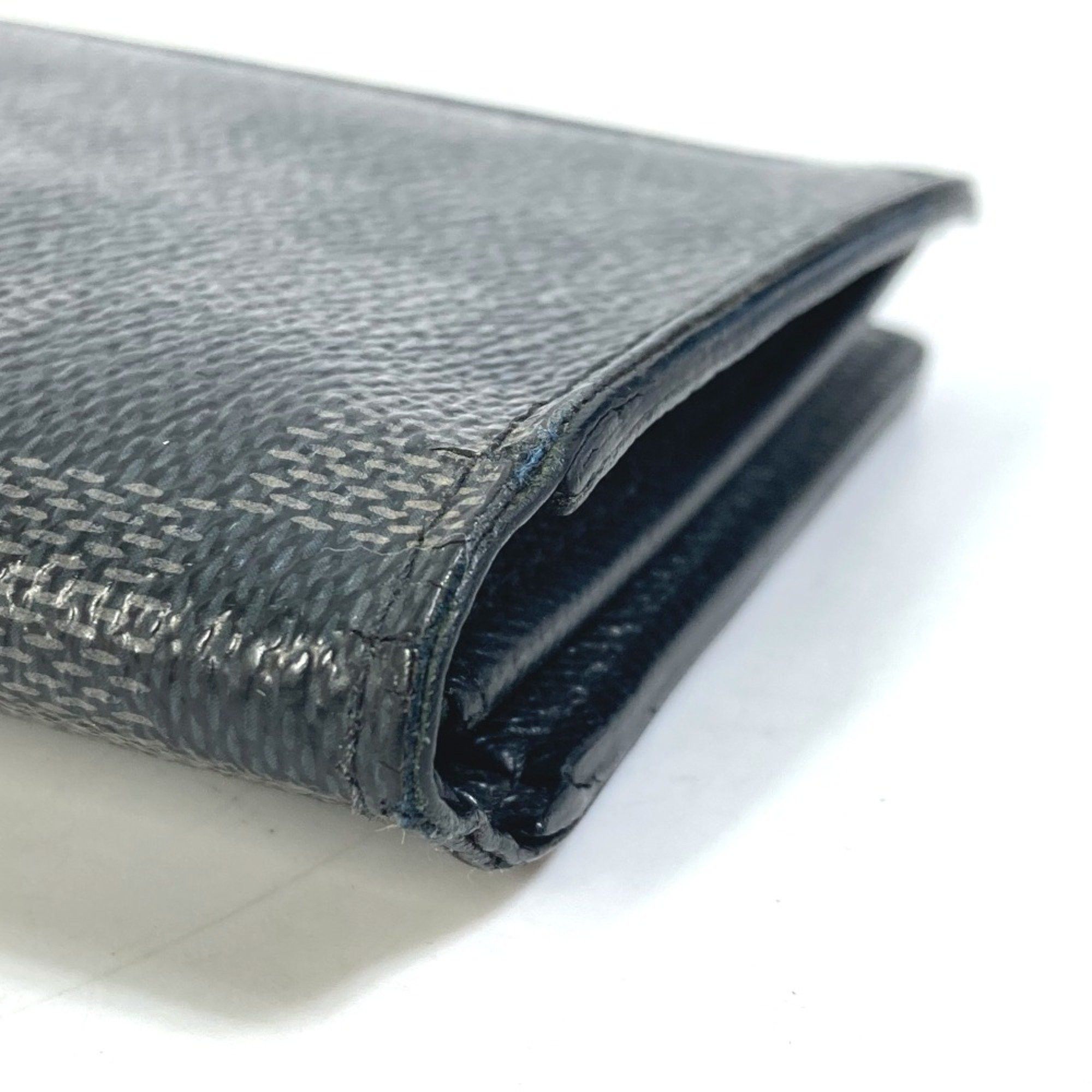 Louis Vuitton Louis Vuitton N62655 Damier Graphite Old model Bi-fold Long Wallet Black Size ONE SIZE - 6 Thumbnail