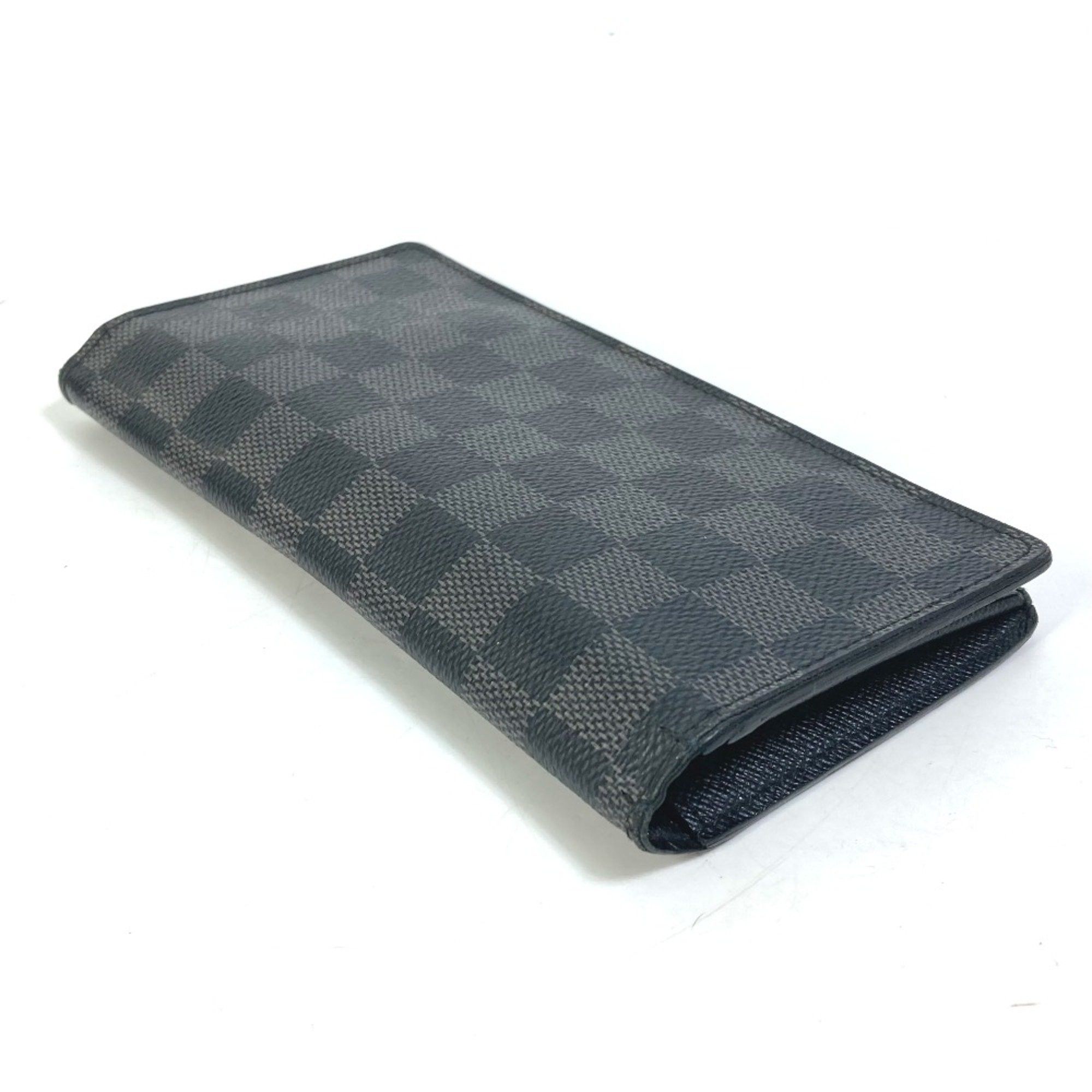Louis Vuitton Louis Vuitton N62655 Damier Graphite Old model Bi-fold Long Wallet Black Size ONE SIZE - 4 Thumbnail